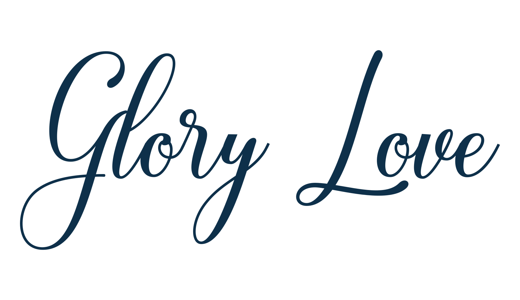 Glory Love, calligraphy font preview