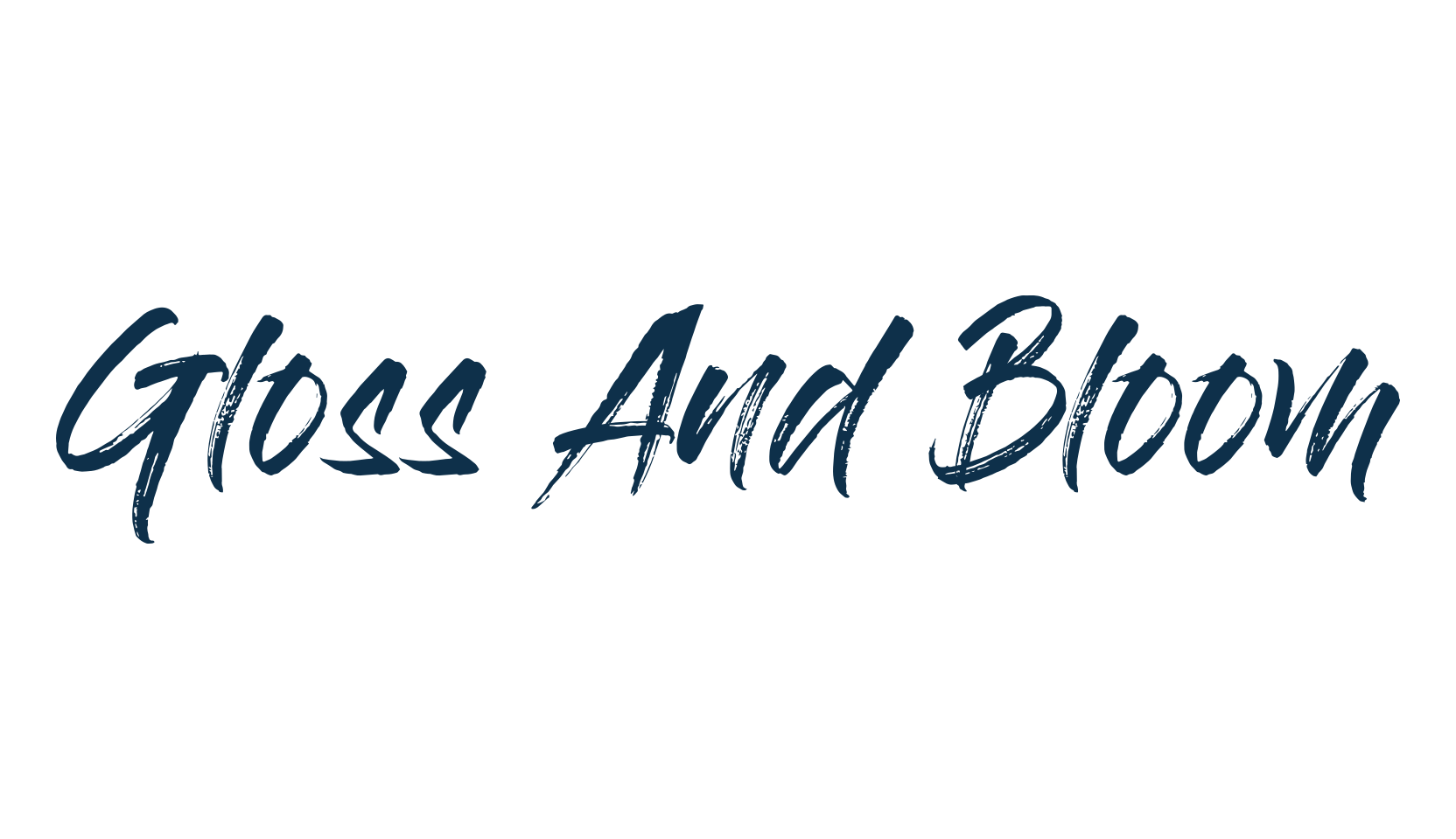 Gloss And Bloom, brush font preview