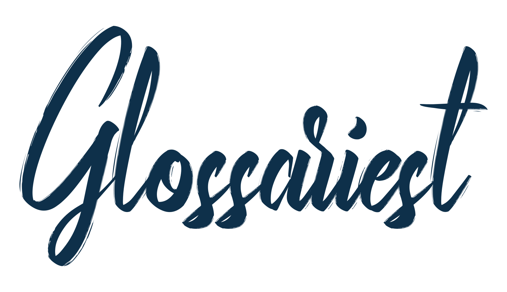 Glossariest, script brush fancy decorative calligraphy font preview