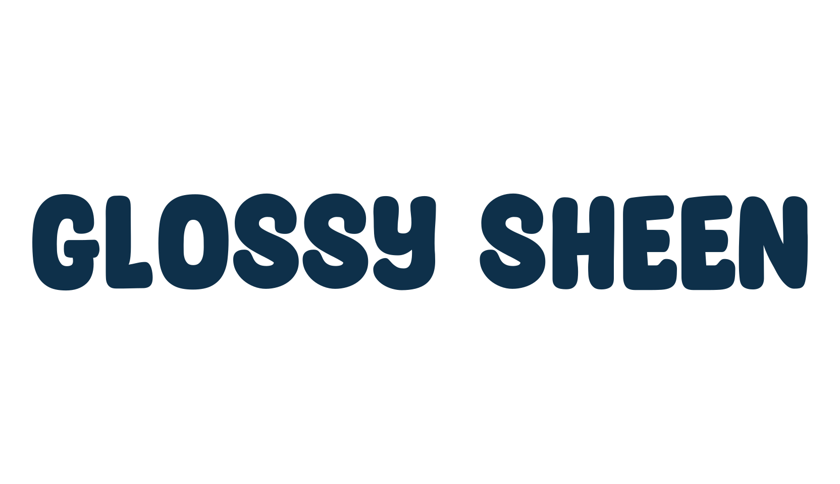 Glossy Sheen, cartoon font preview