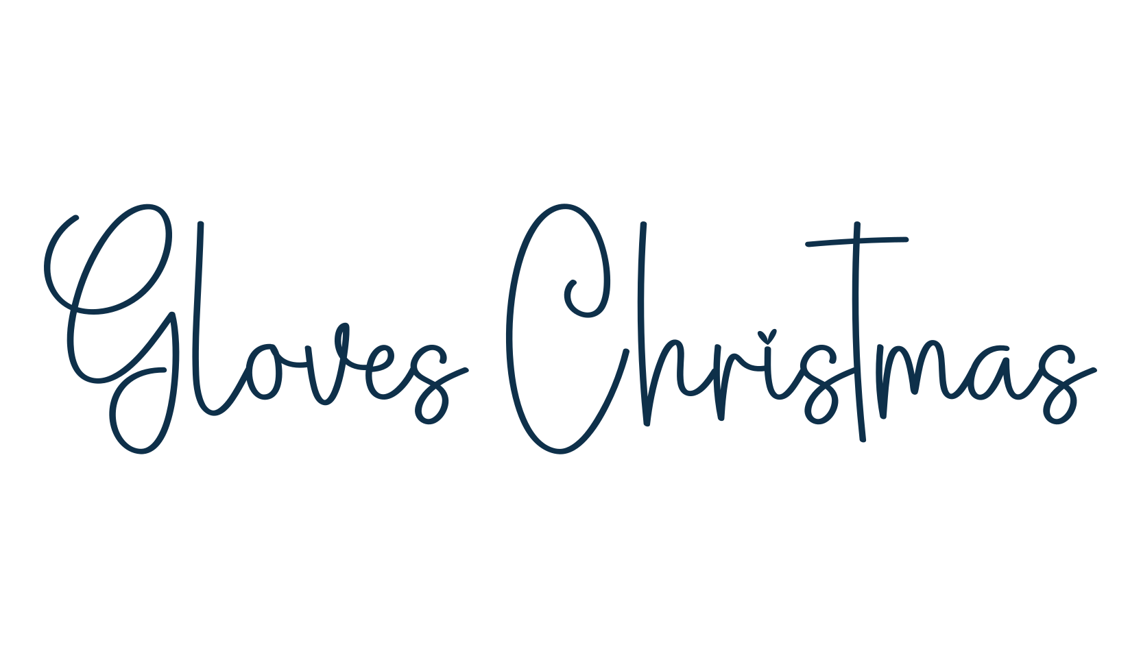 Gloves Christmas, handwriting font preview