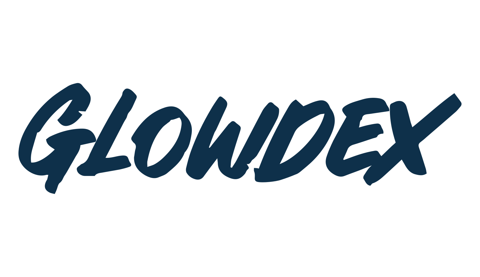 Glowdex, script brush fancy decorative calligraphy font preview