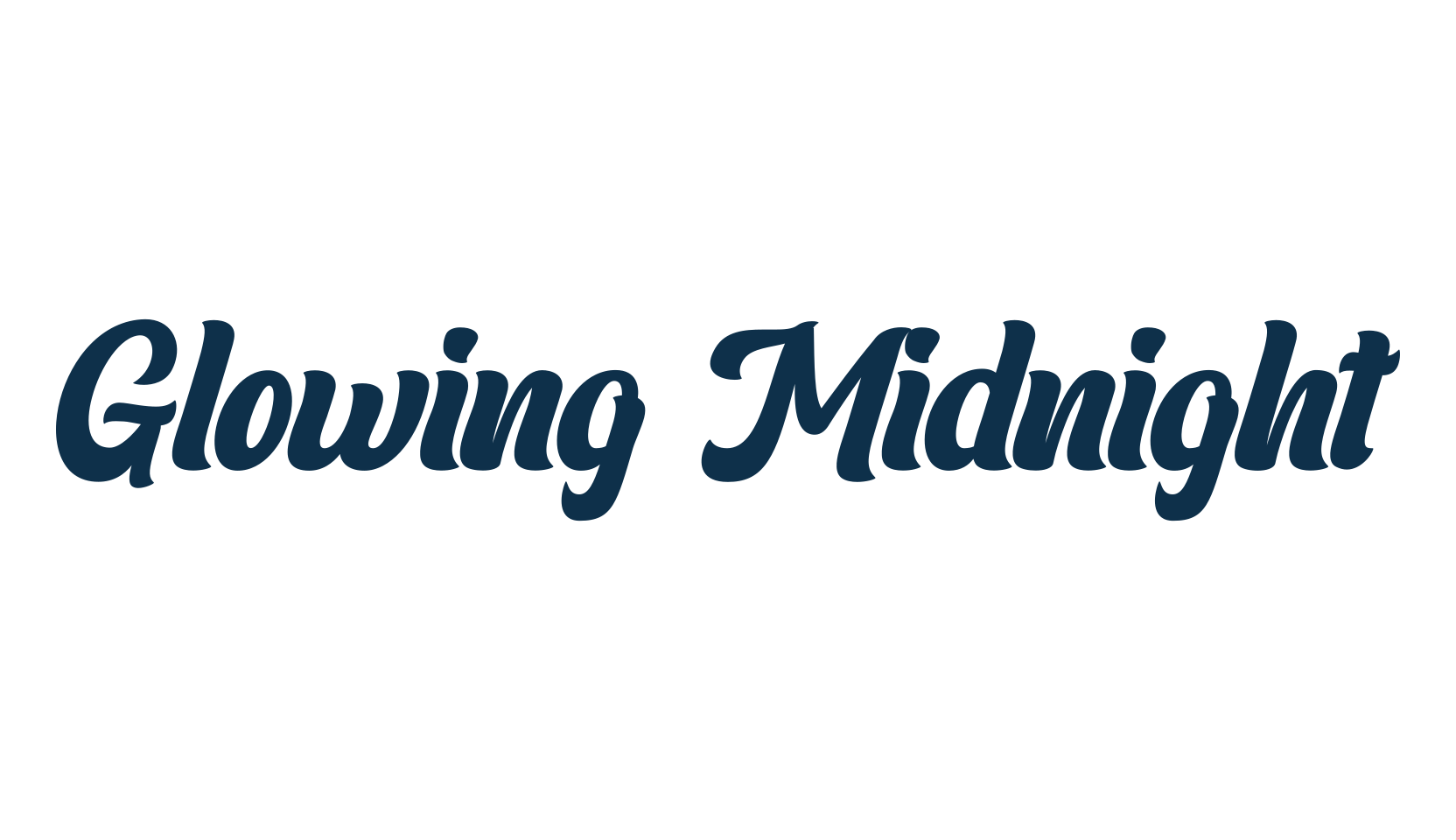 Glowing Midnight, old school font preview
