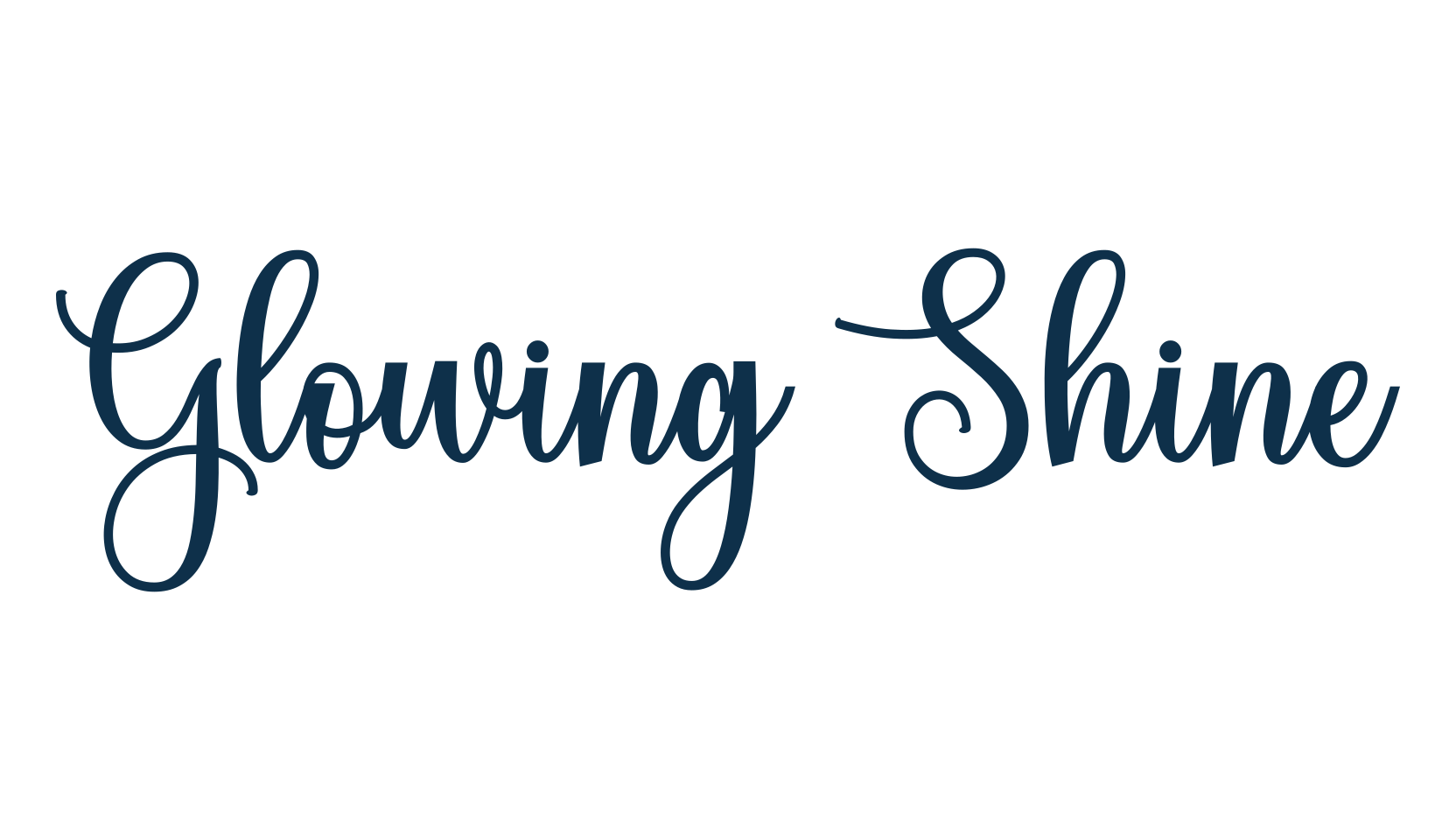 Glowing Shine, calligraphy font preview