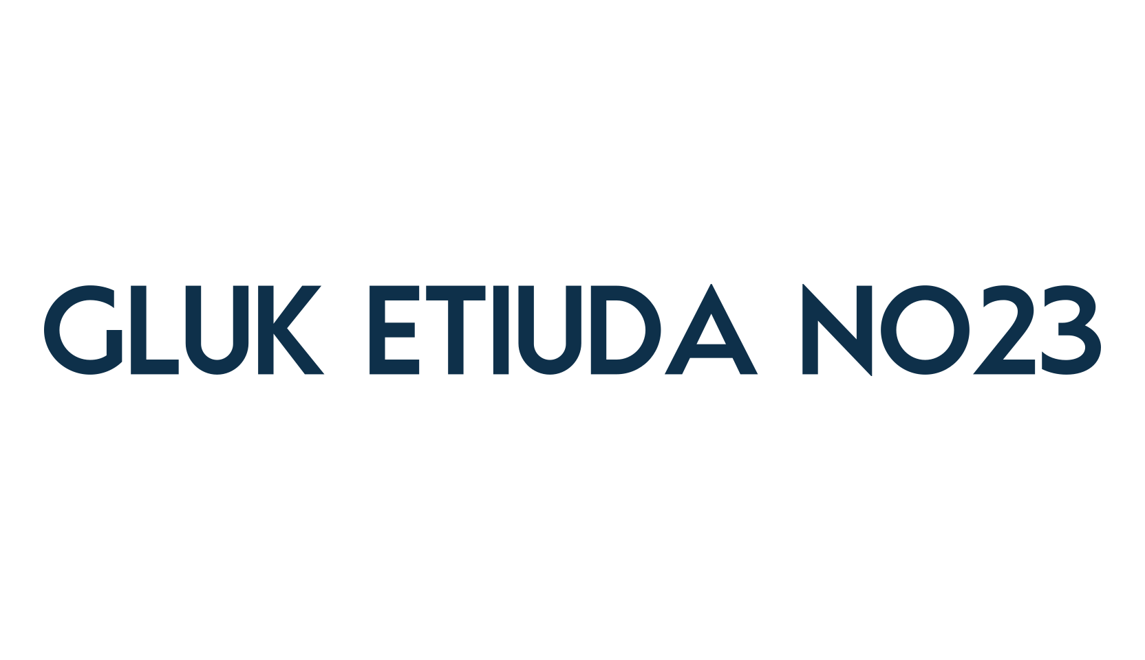 Gluk Etiuda No23, basic sans serif font preview