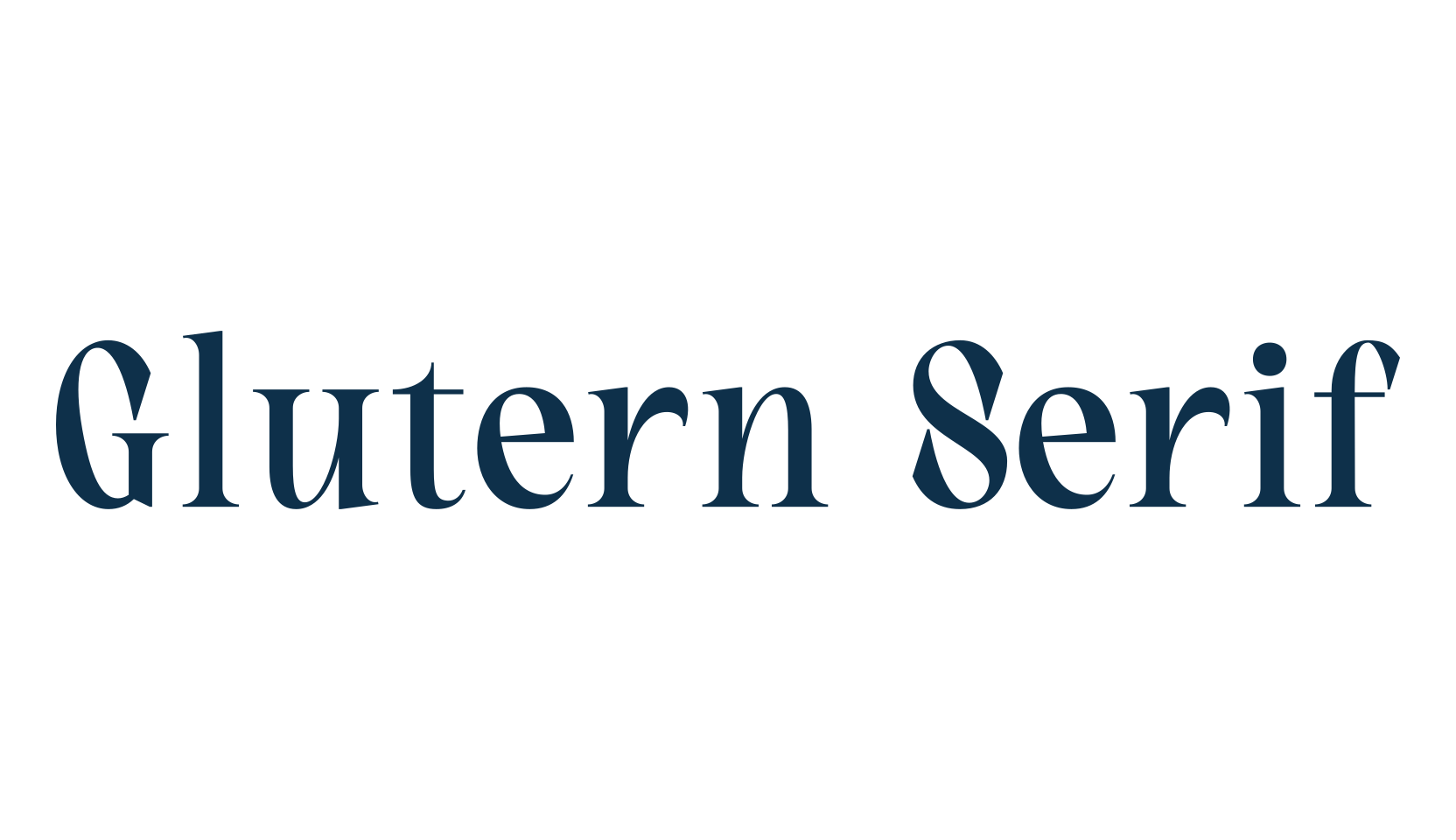 Glutern Serif, basic serif font preview