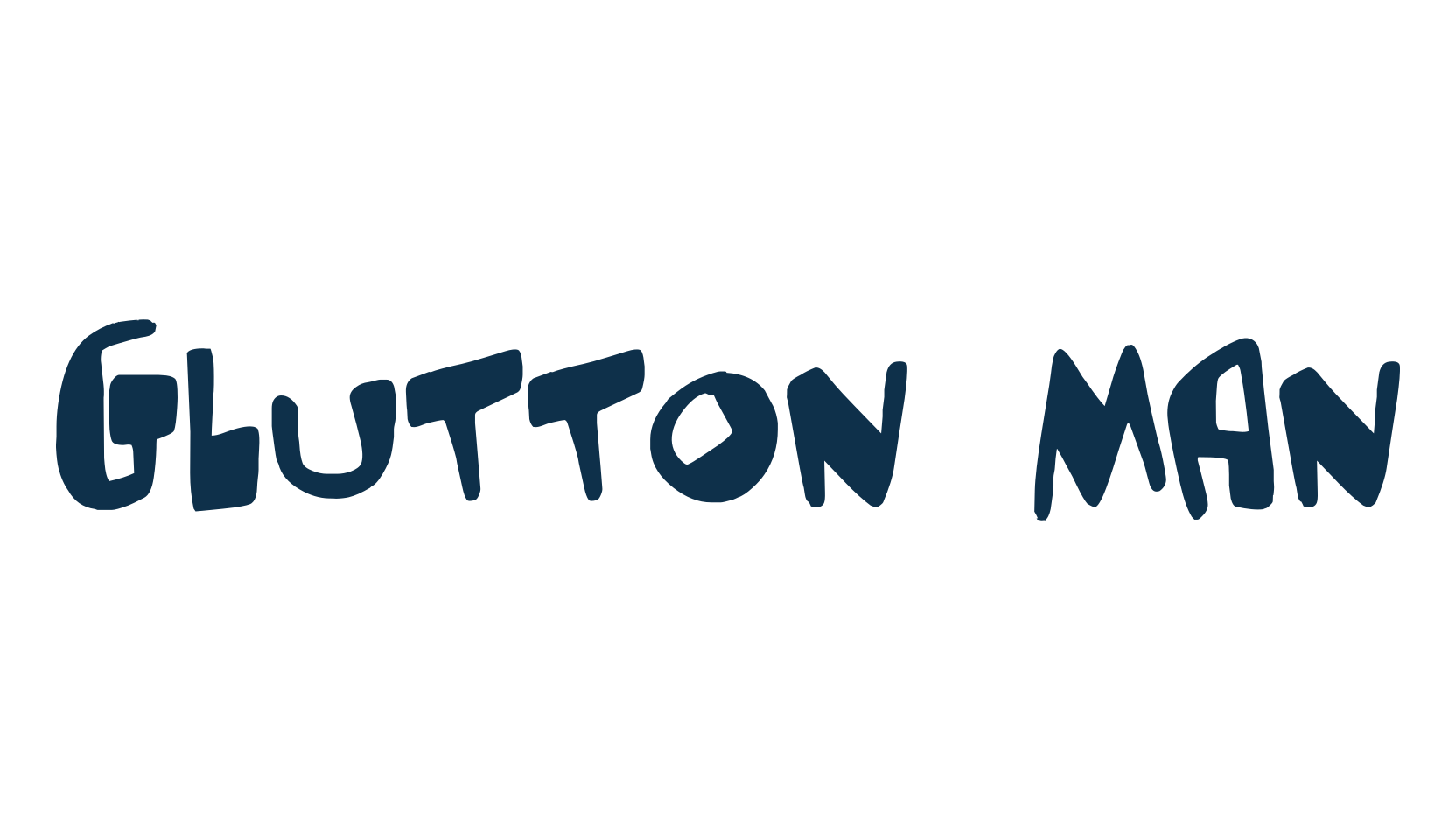 Glutton Man, fancy cartoon decorative font preview