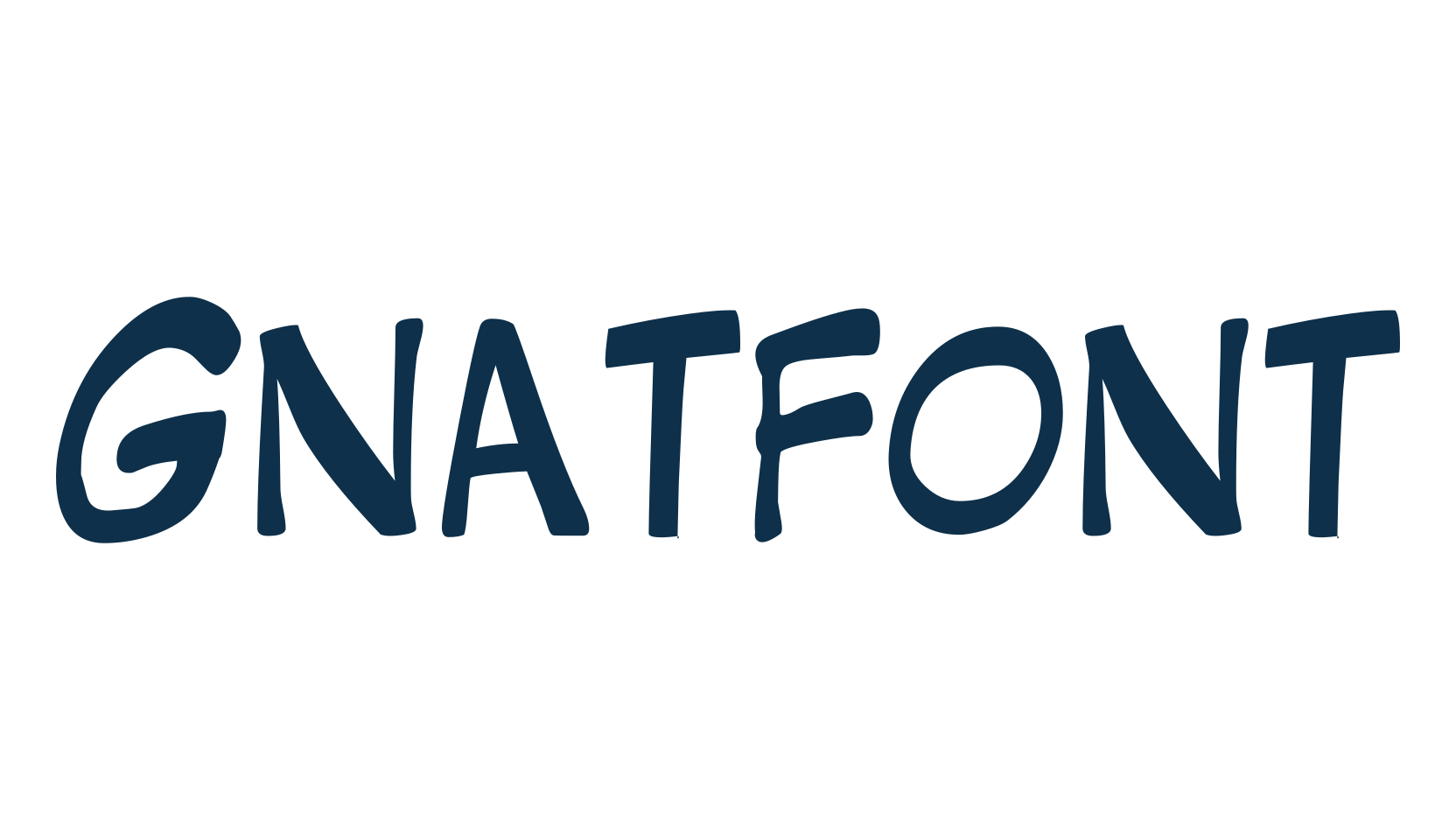 Gnatfont, cartoon font preview