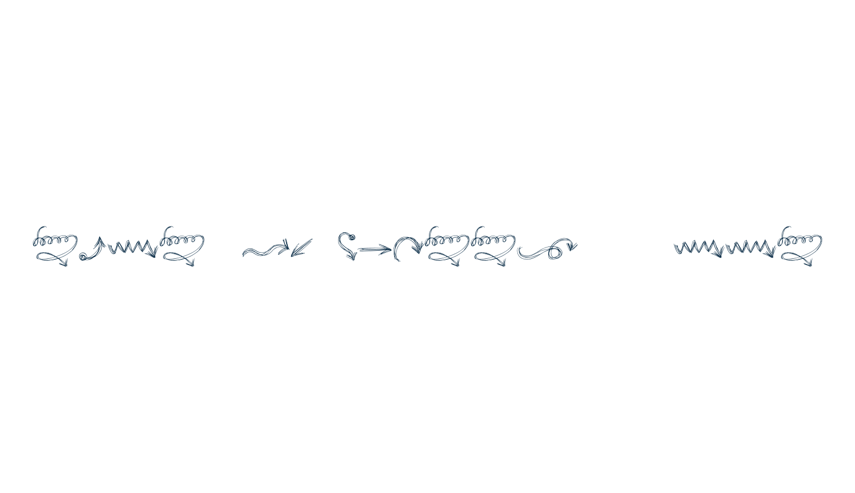Go around the books - Arrows, fancy decorative font preview
