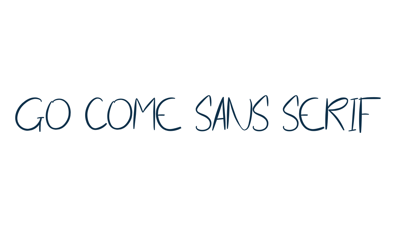 Go Come Sans Serif, fancy various decorative script calligraphy font preview