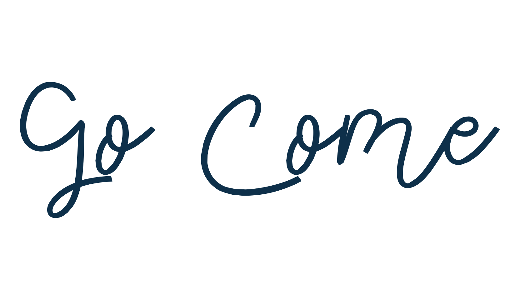 Go Come, script handwritten fancy decorative calligraphy font preview
