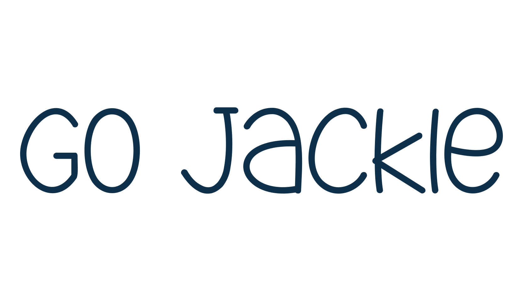 Go Jackie, fancy cartoon decorative font preview