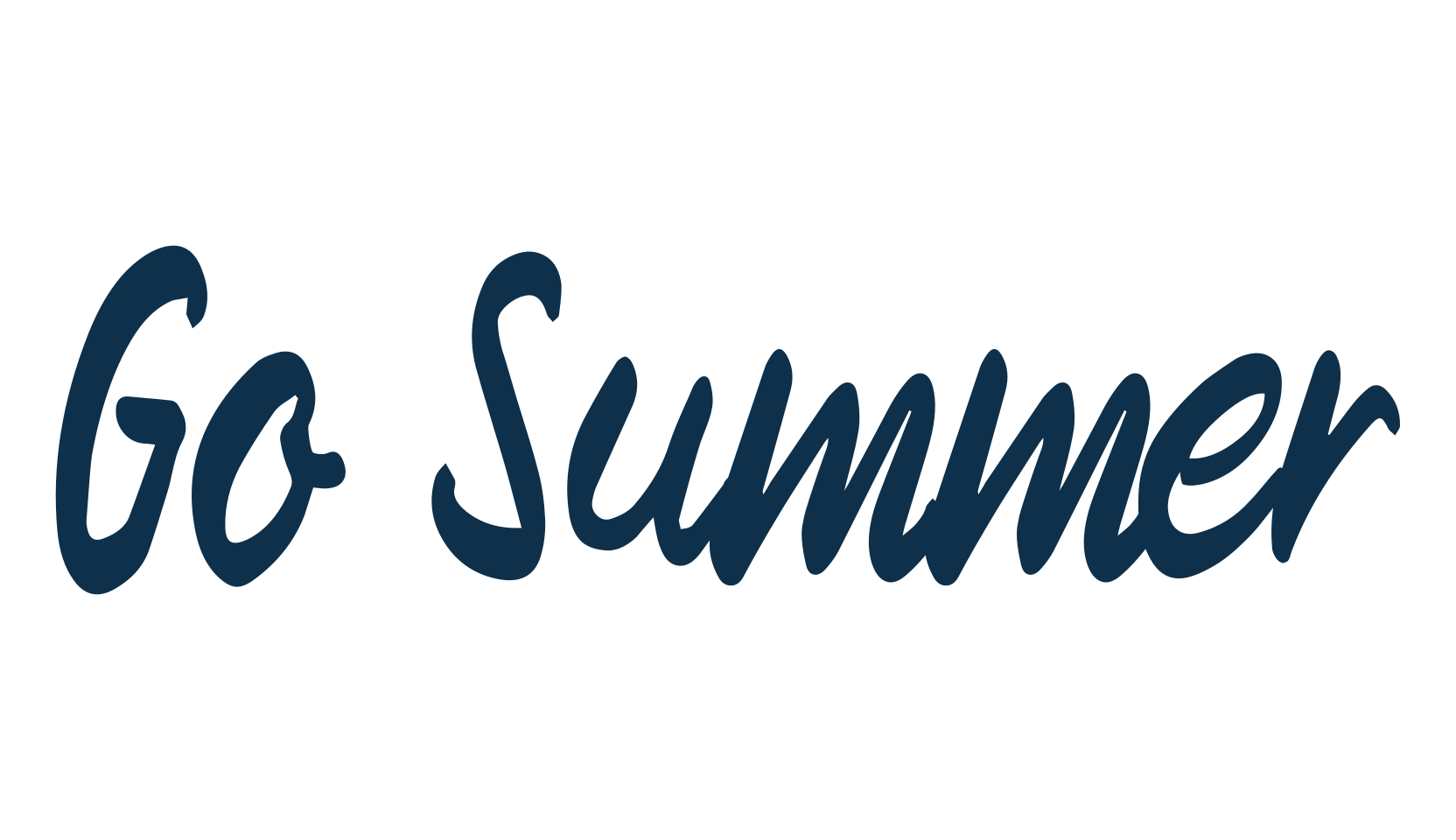 Go Summer, handwriting font preview