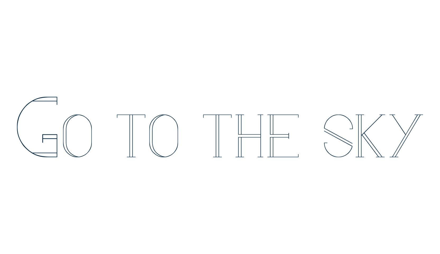 Go to the sky, fancy retro decorative font preview
