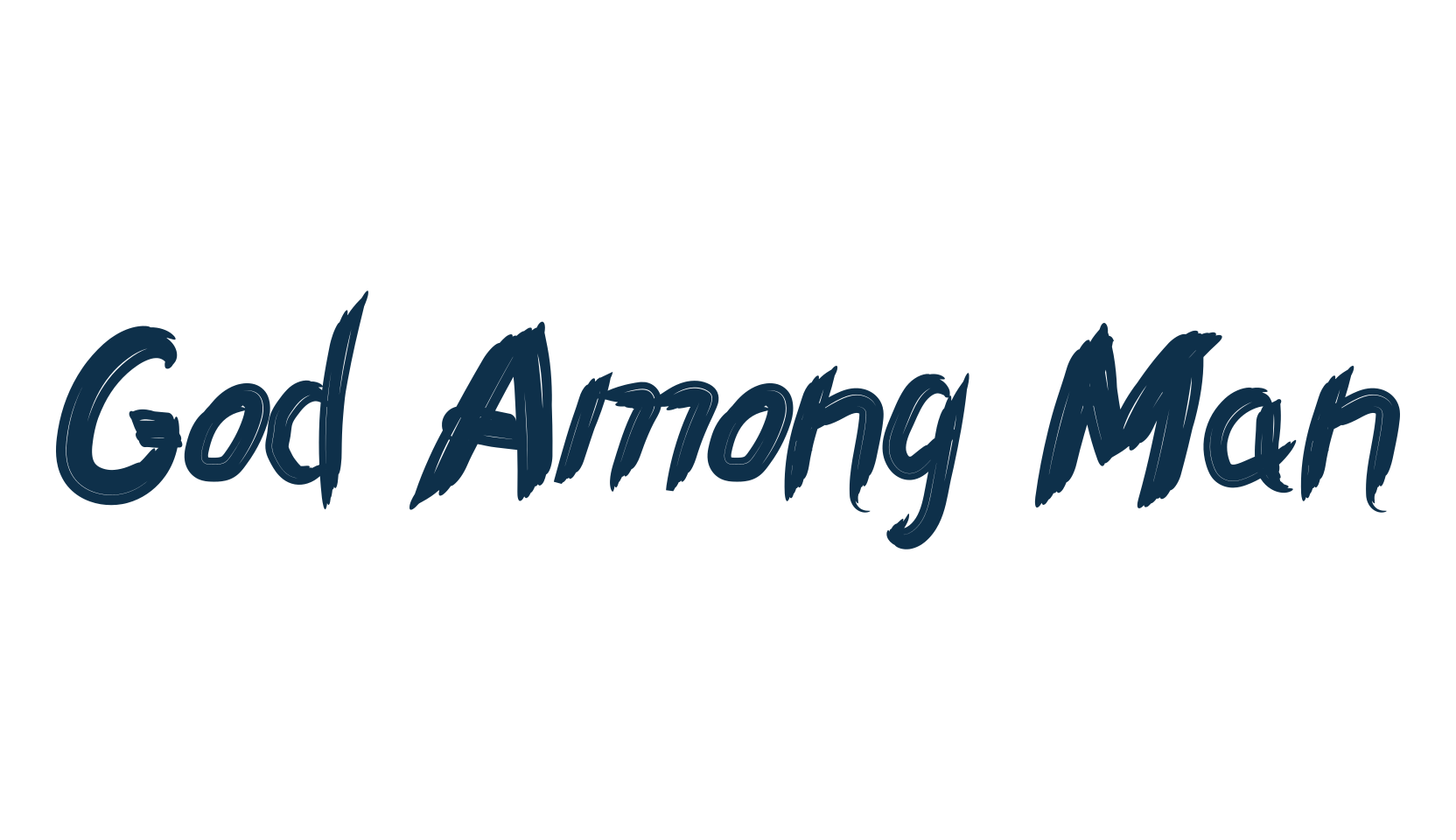 God Among Man, script brush fancy decorative calligraphy font preview