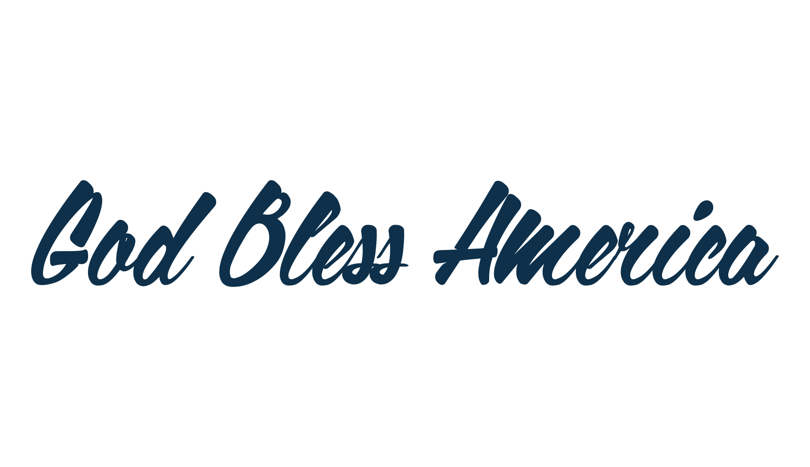 God Bless America, fancy decorative font preview