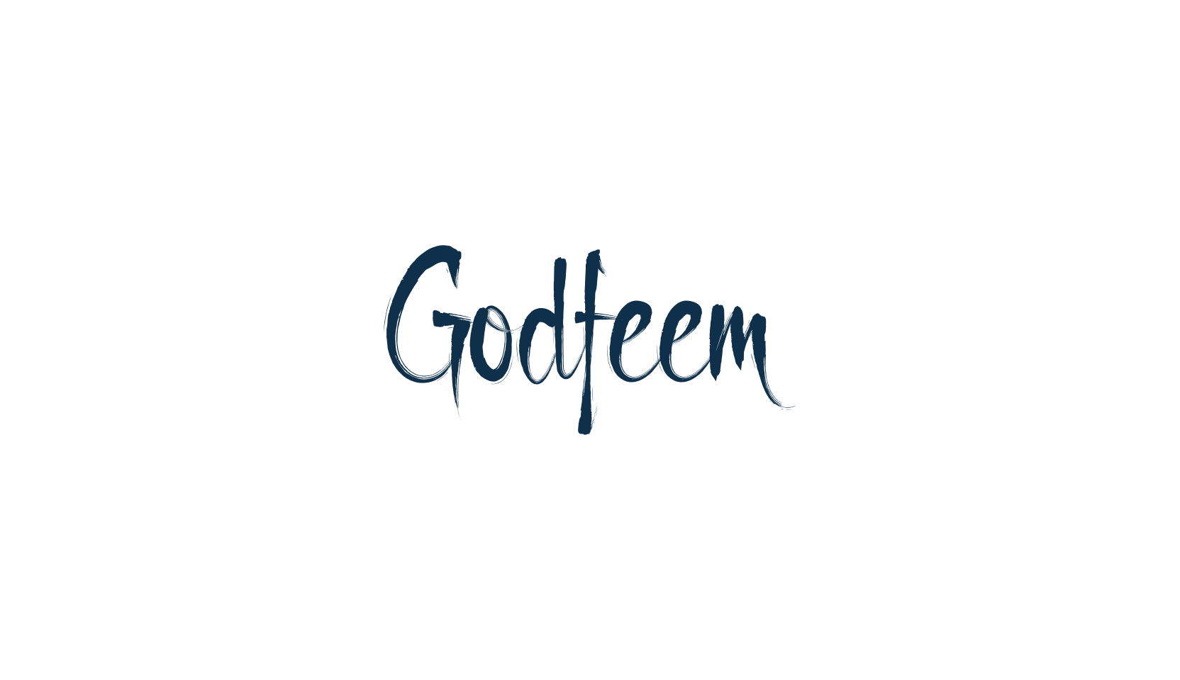 Godfeem, script brush fancy decorative calligraphy font preview