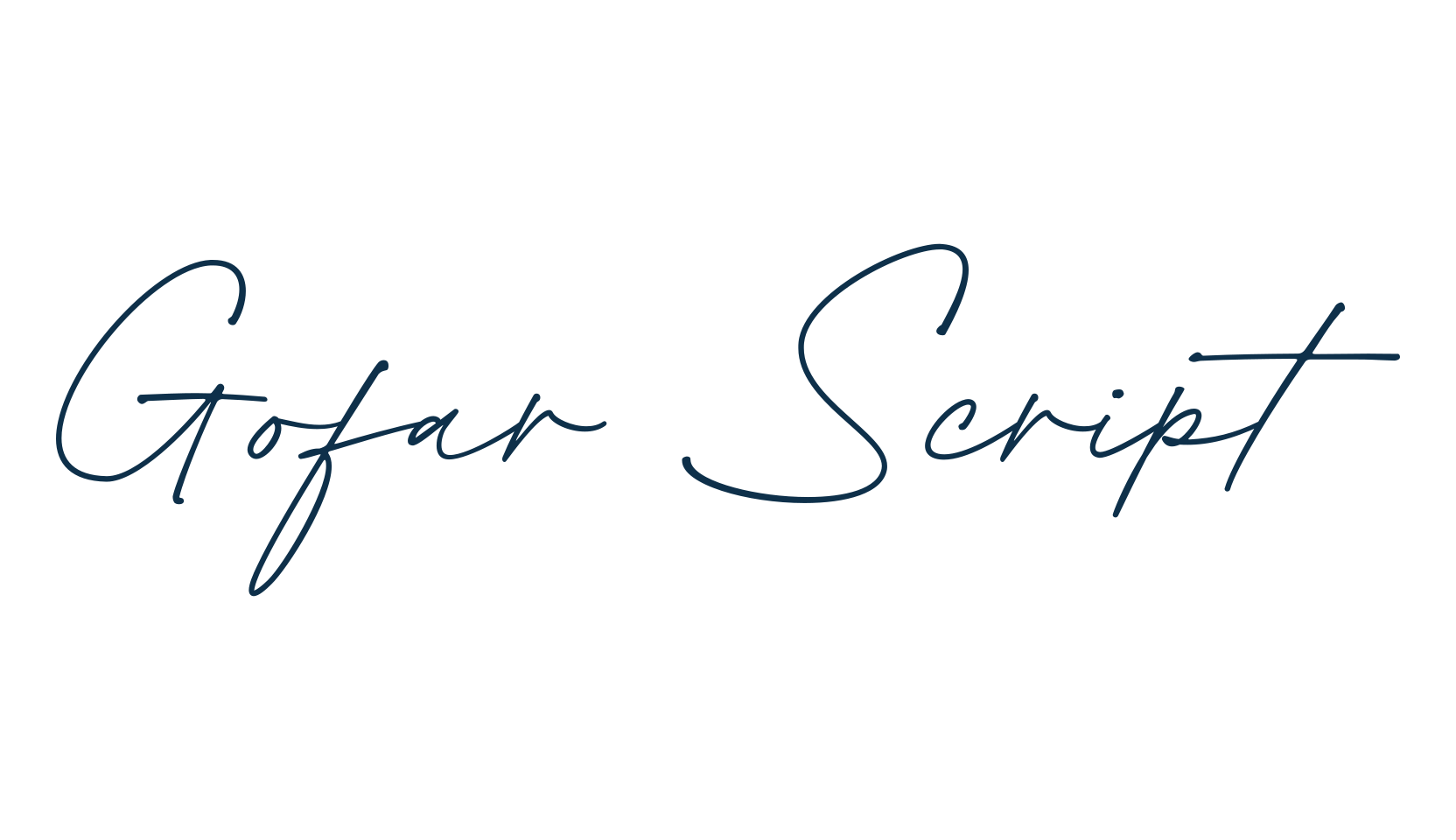Gofar Script, script handwritten fancy decorative calligraphy font preview