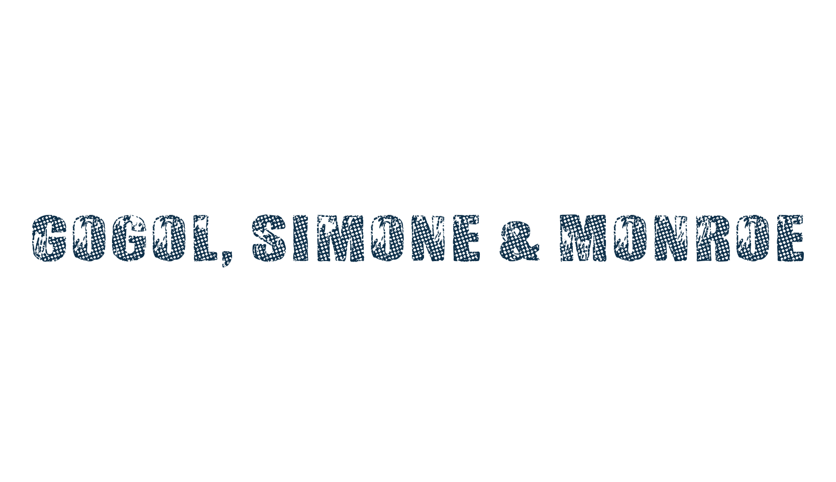 Gogol, Simone & Monroe, fancy decorative font preview