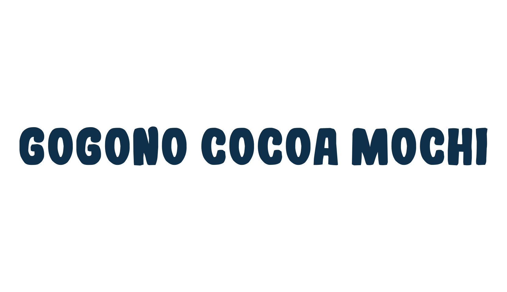 Gogono Cocoa Mochi, fancy cartoon decorative font preview