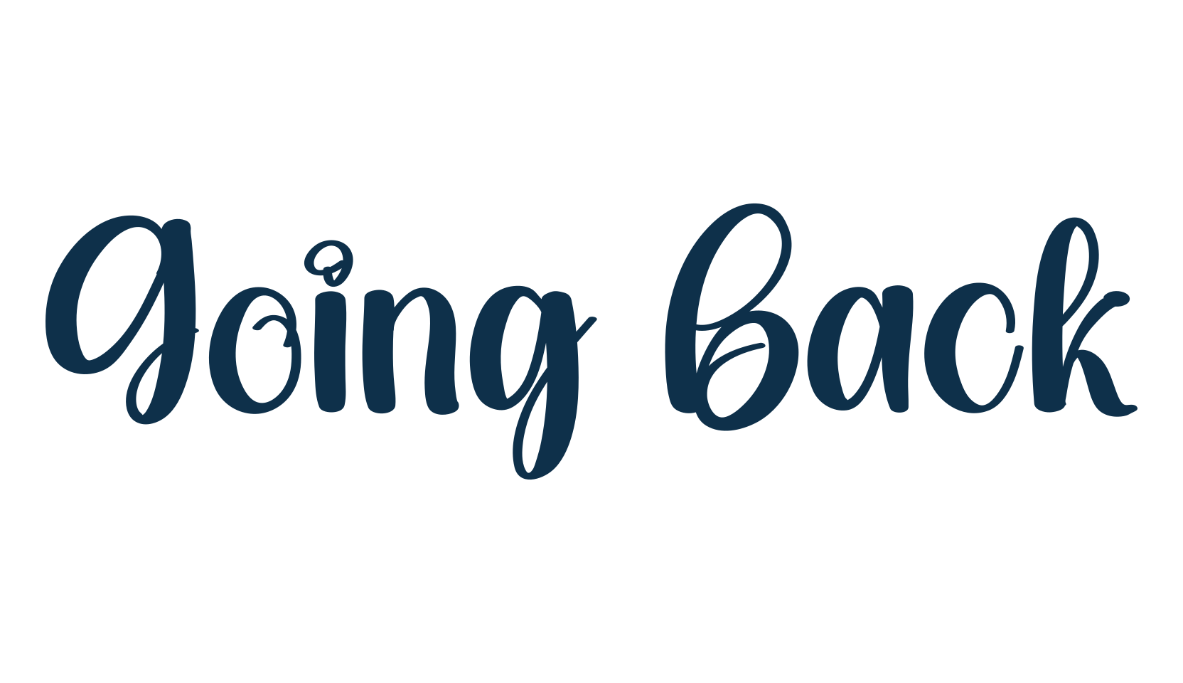 Going Back, fancy decorative font preview