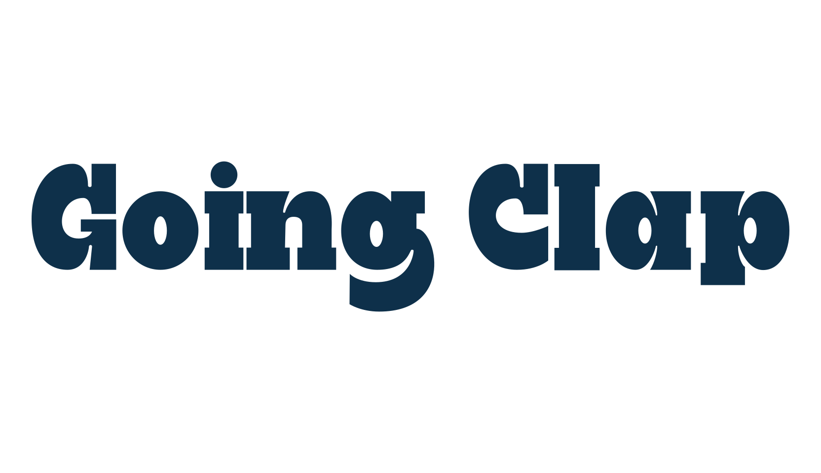 Going Clap, various font preview
