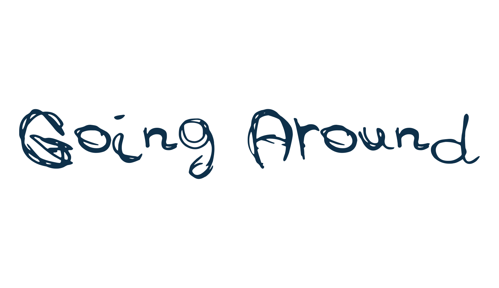 Going Around, script handwritten fancy decorative calligraphy font preview