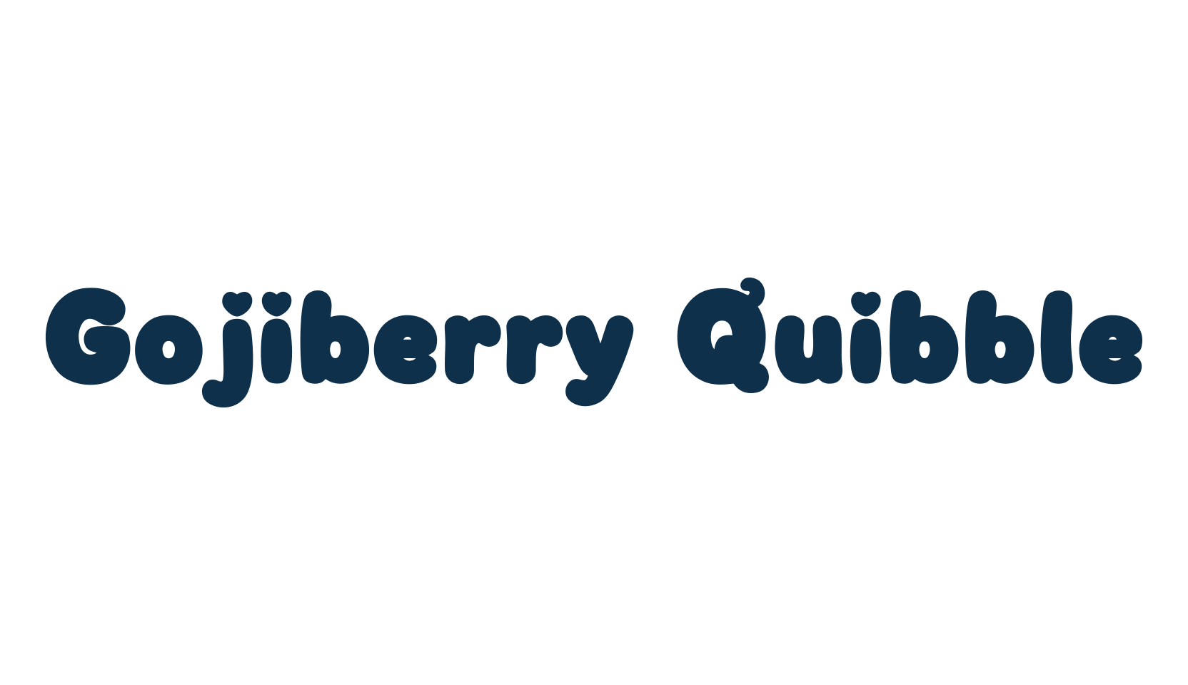 Gojiberry Quibble, cartoon font preview