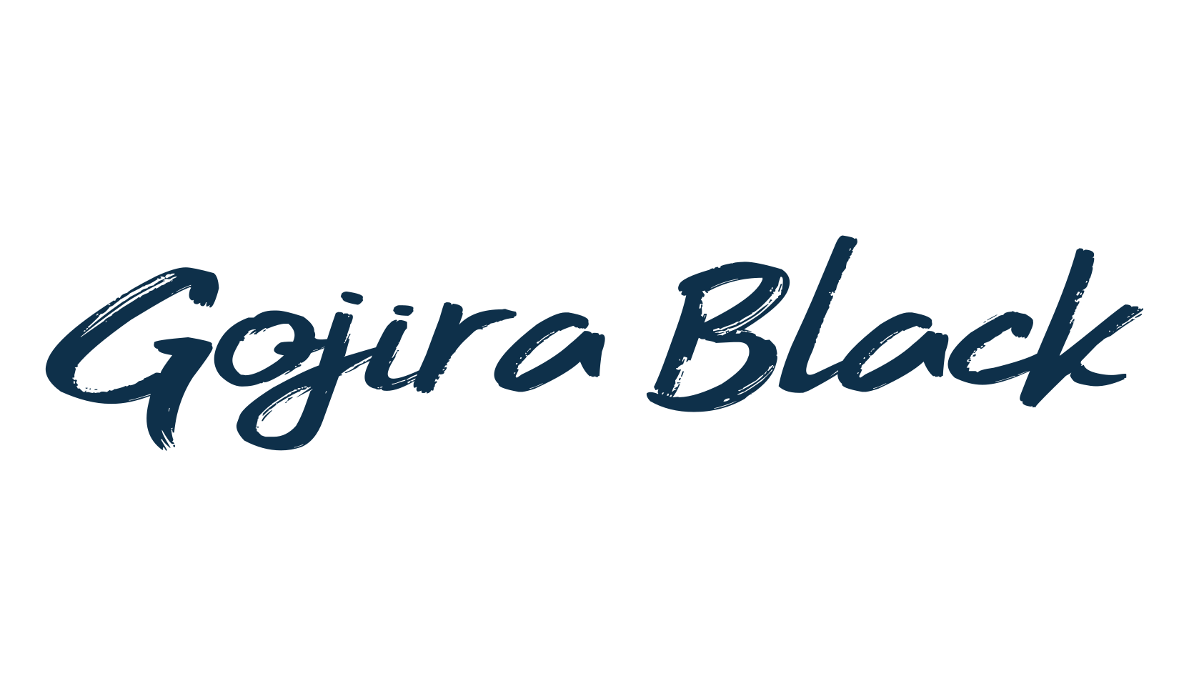 Gojira Black, brush font preview