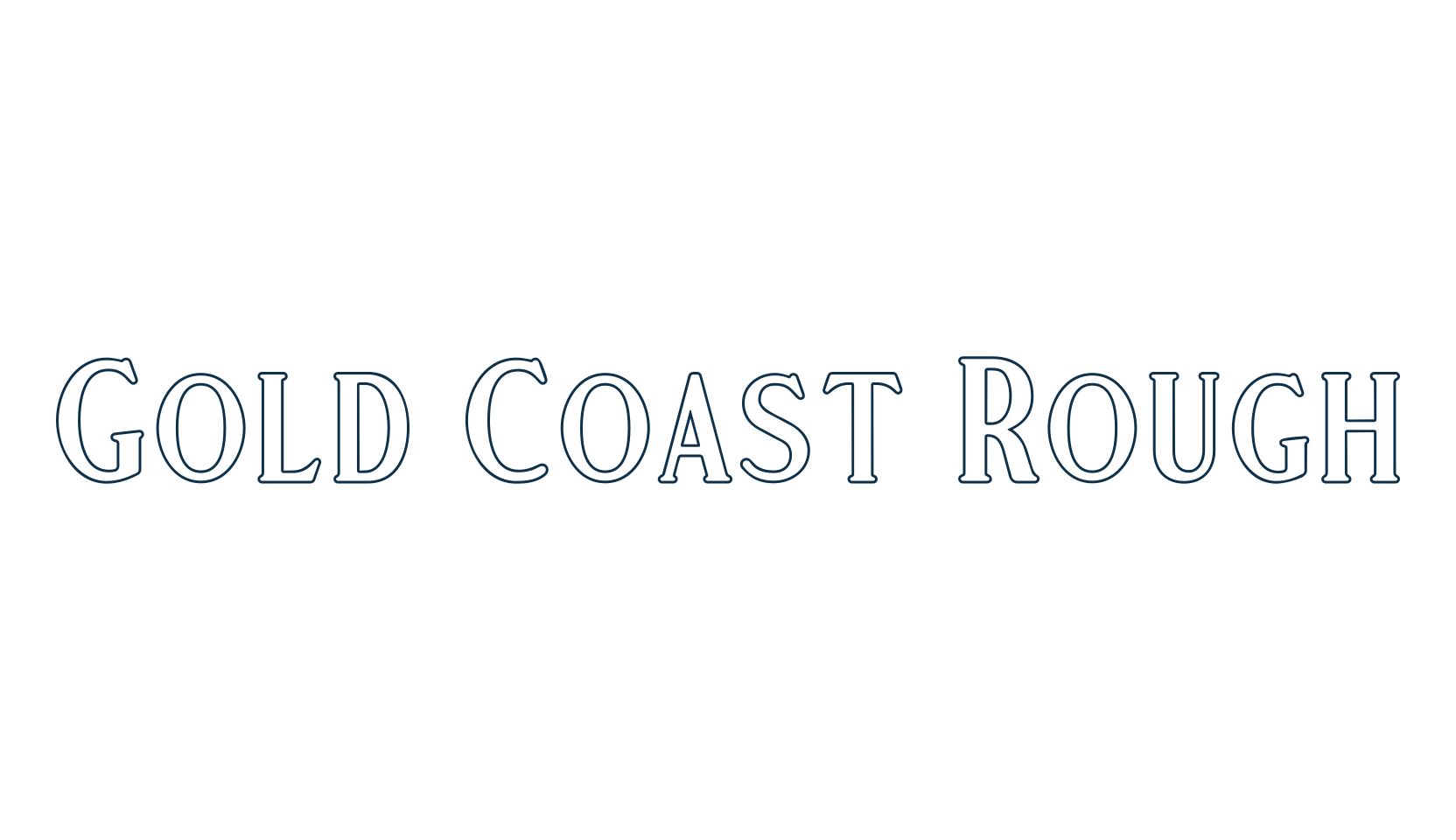 Gold Coast Rough, fancy eroded decorative font preview