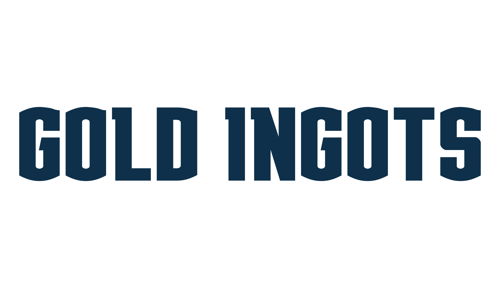 Gold Ingots, fancy various decorative font preview