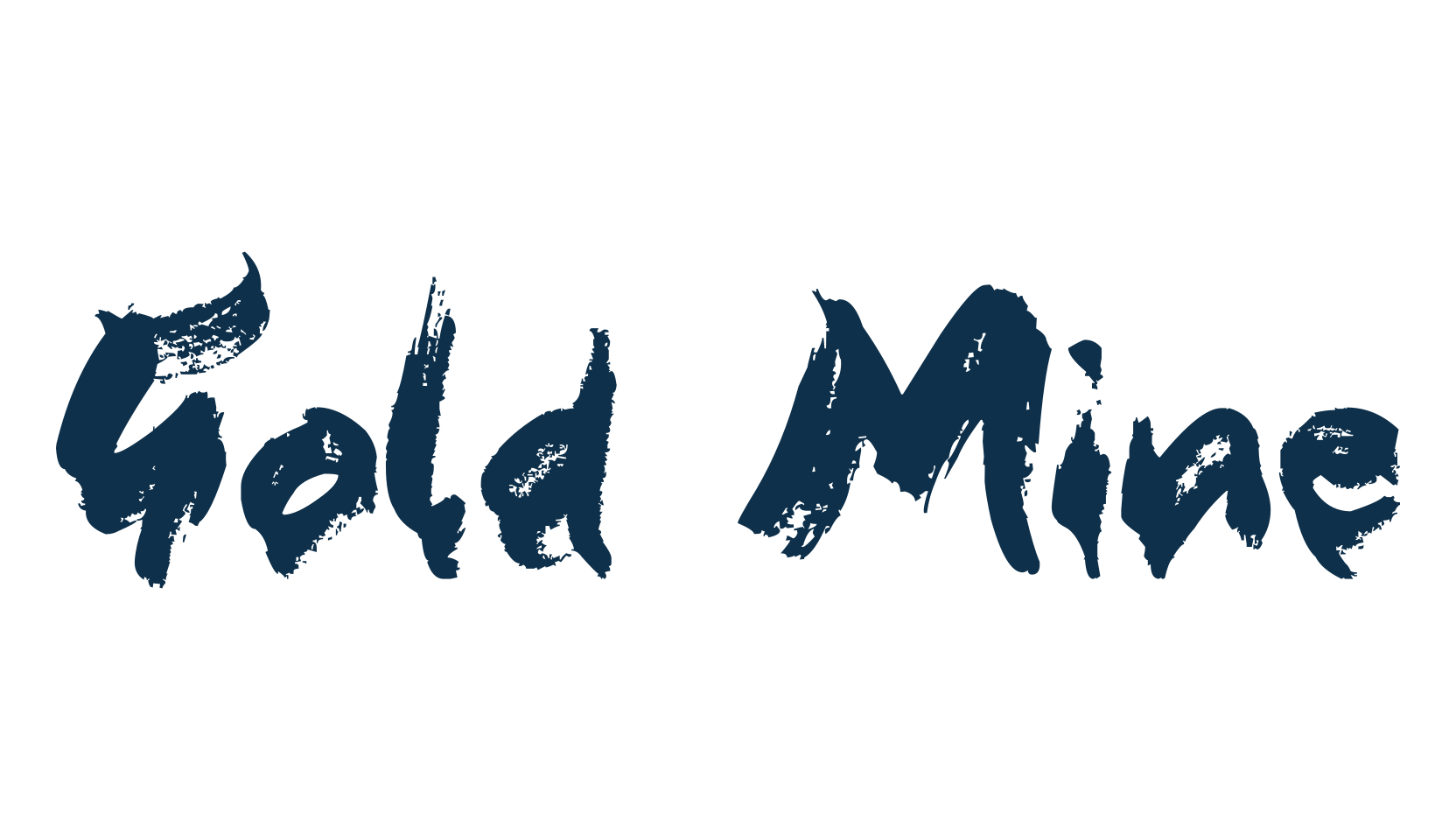 Gold Mine, brush font preview