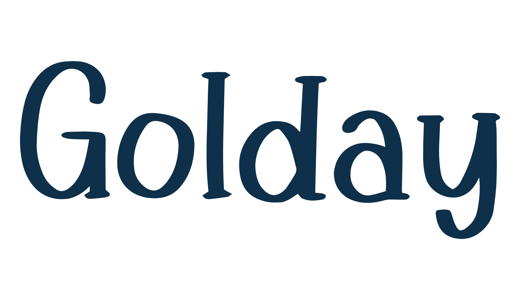 Golday, various font preview