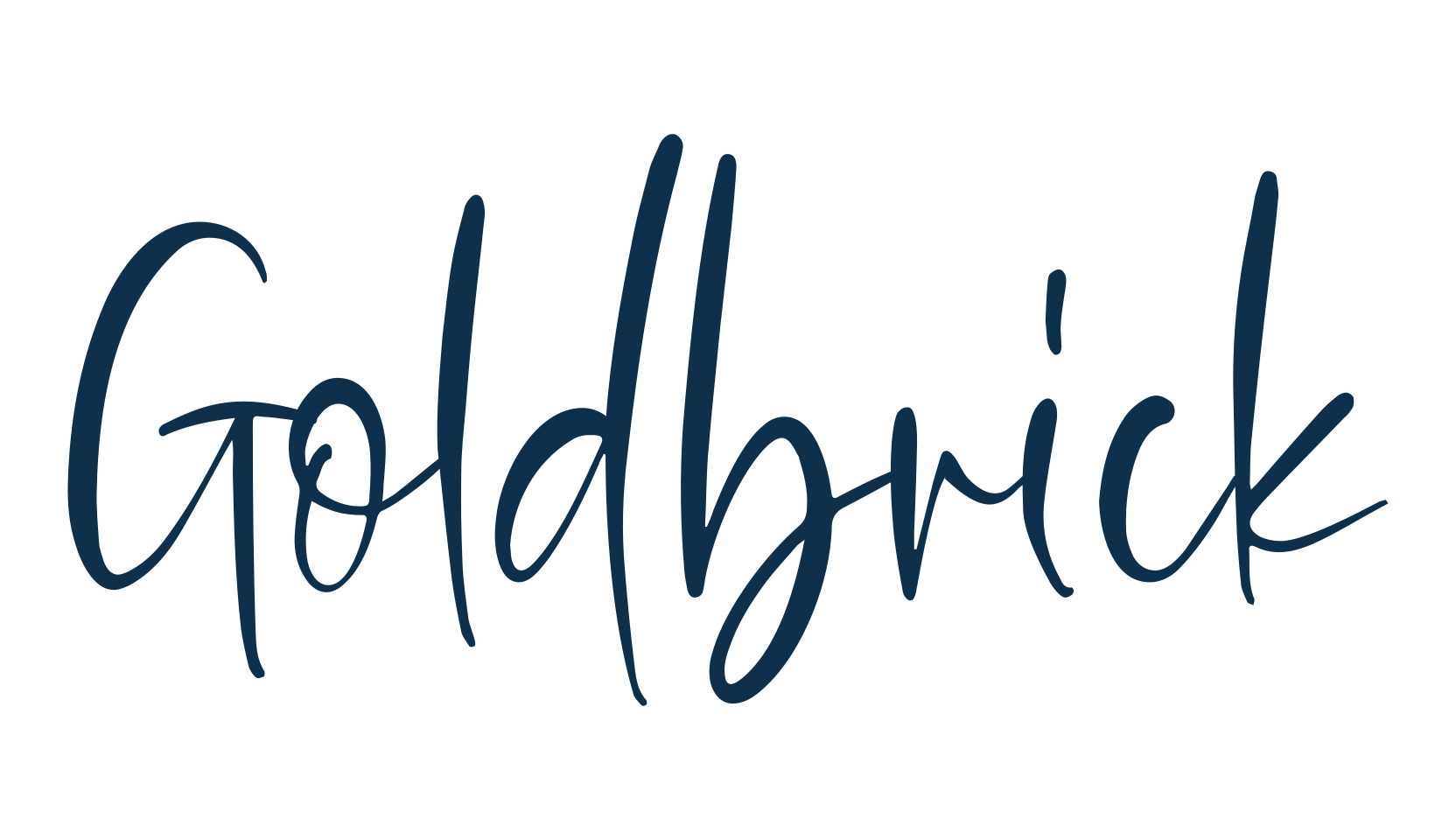 Goldbrick, handwriting font preview