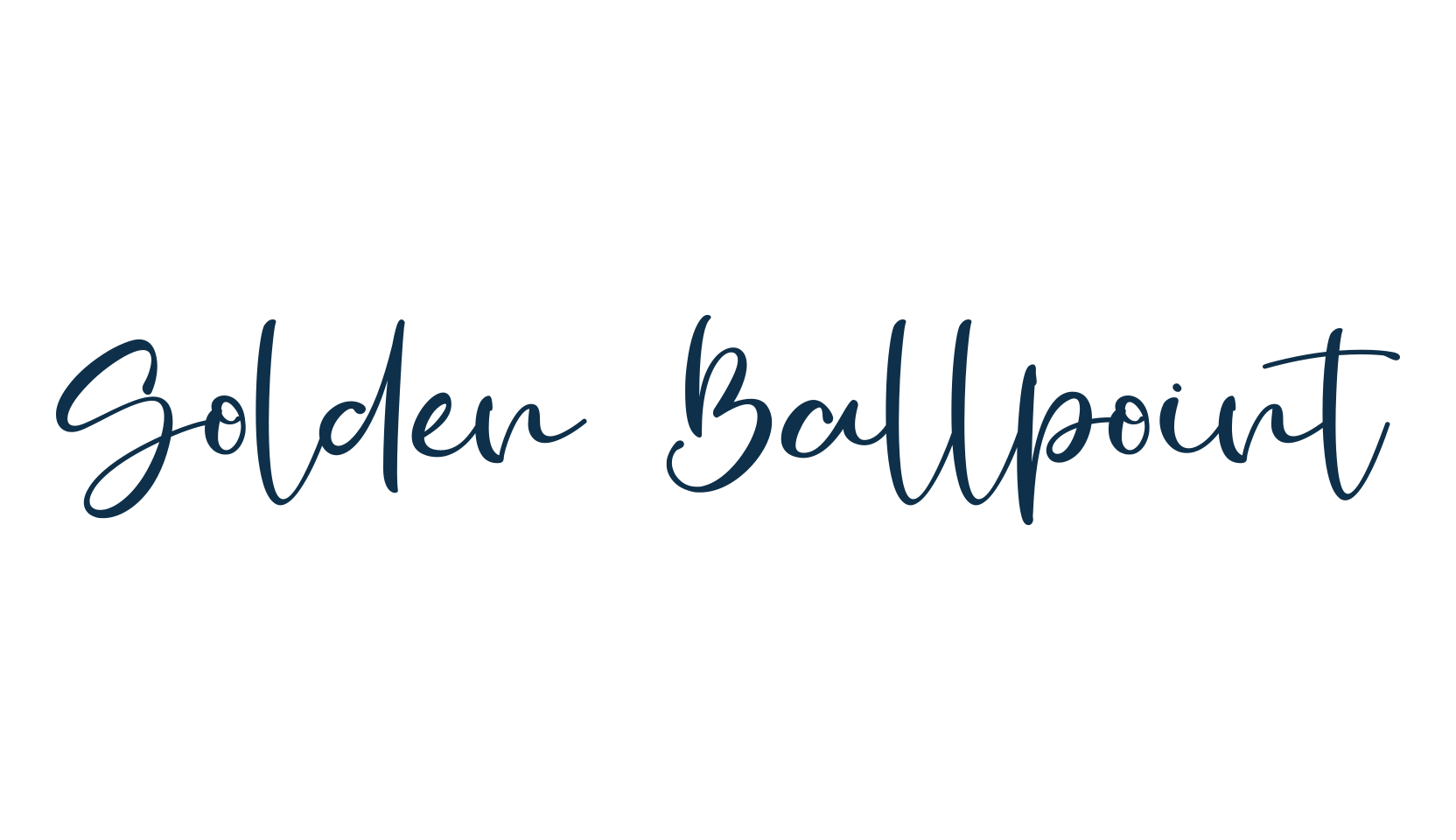 Golden Ballpoint, script handwritten fancy decorative calligraphy font preview