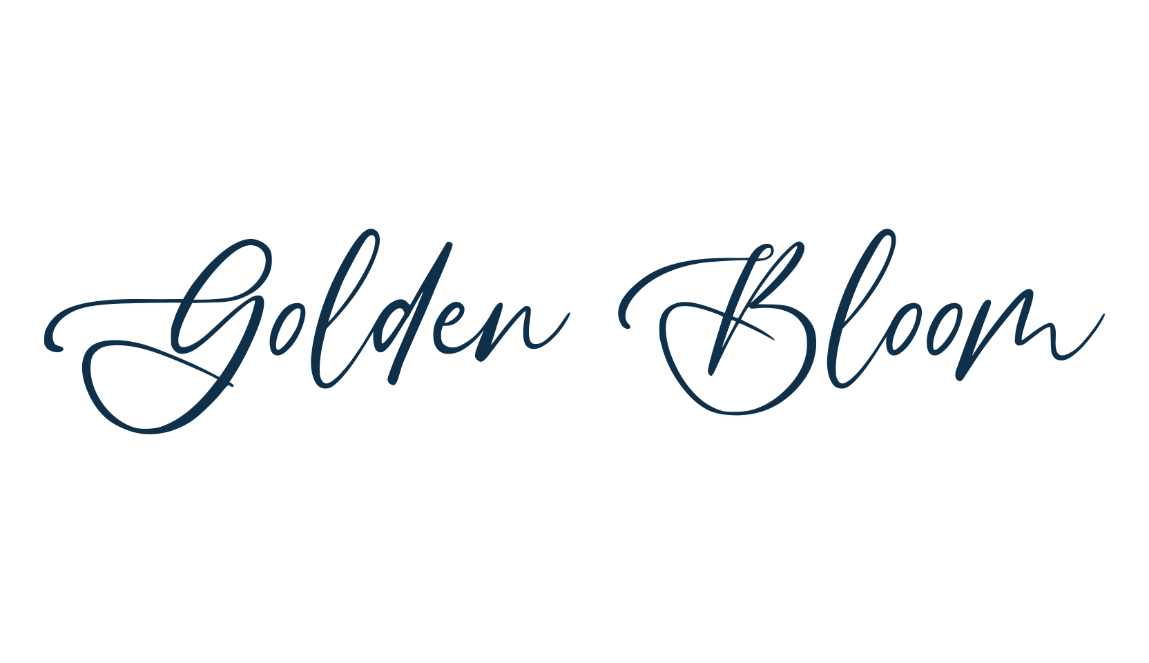 Golden Bloom, script handwritten fancy decorative calligraphy font preview