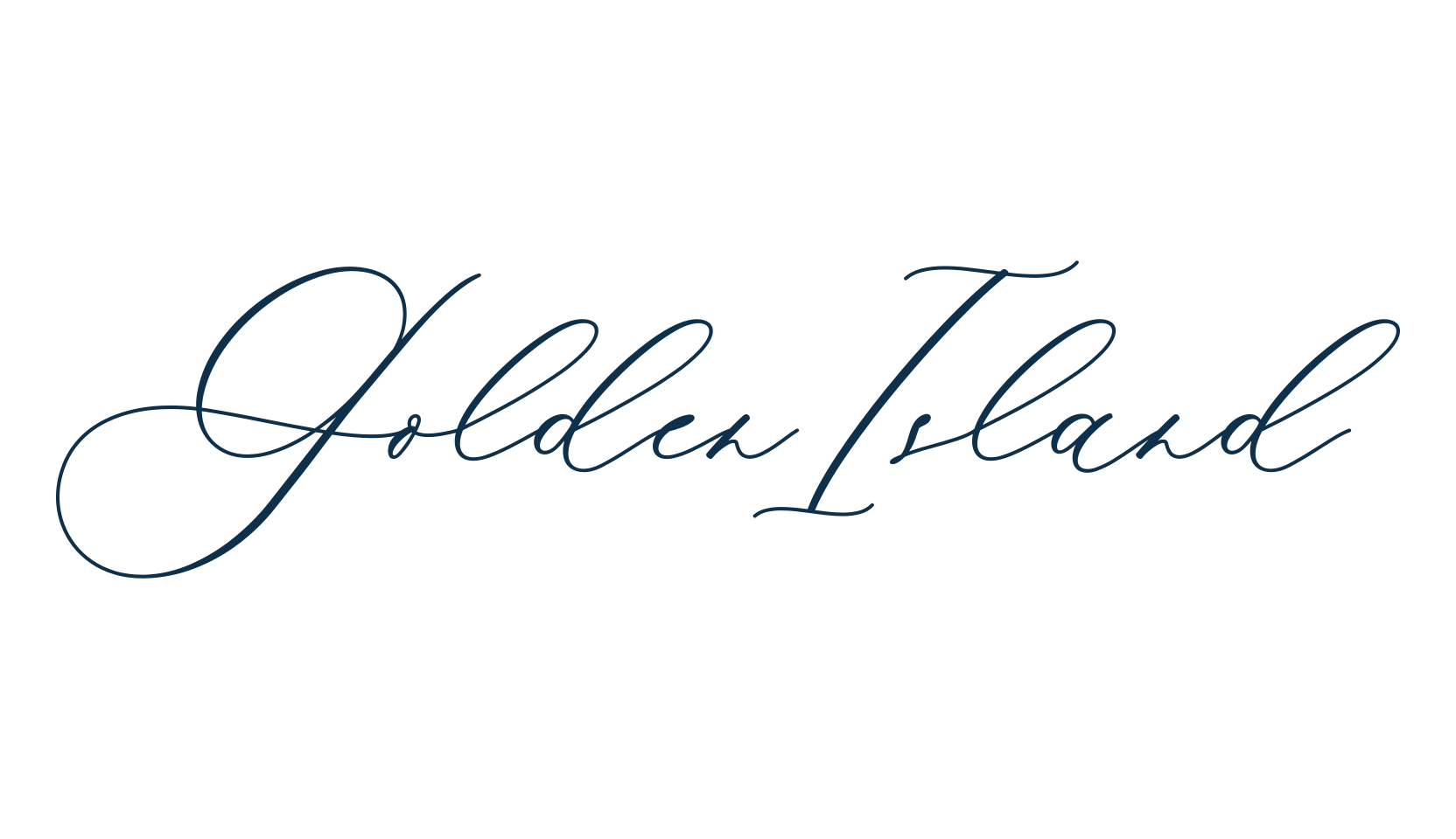 Golden Island, script calligraphy fancy decorative font preview