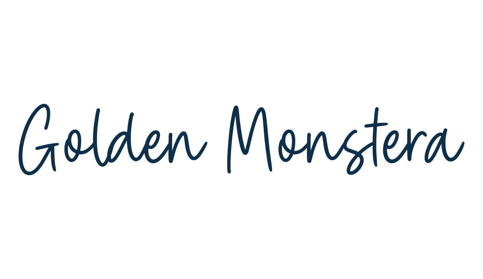 Golden Monstera, script handwritten fancy decorative calligraphy font preview