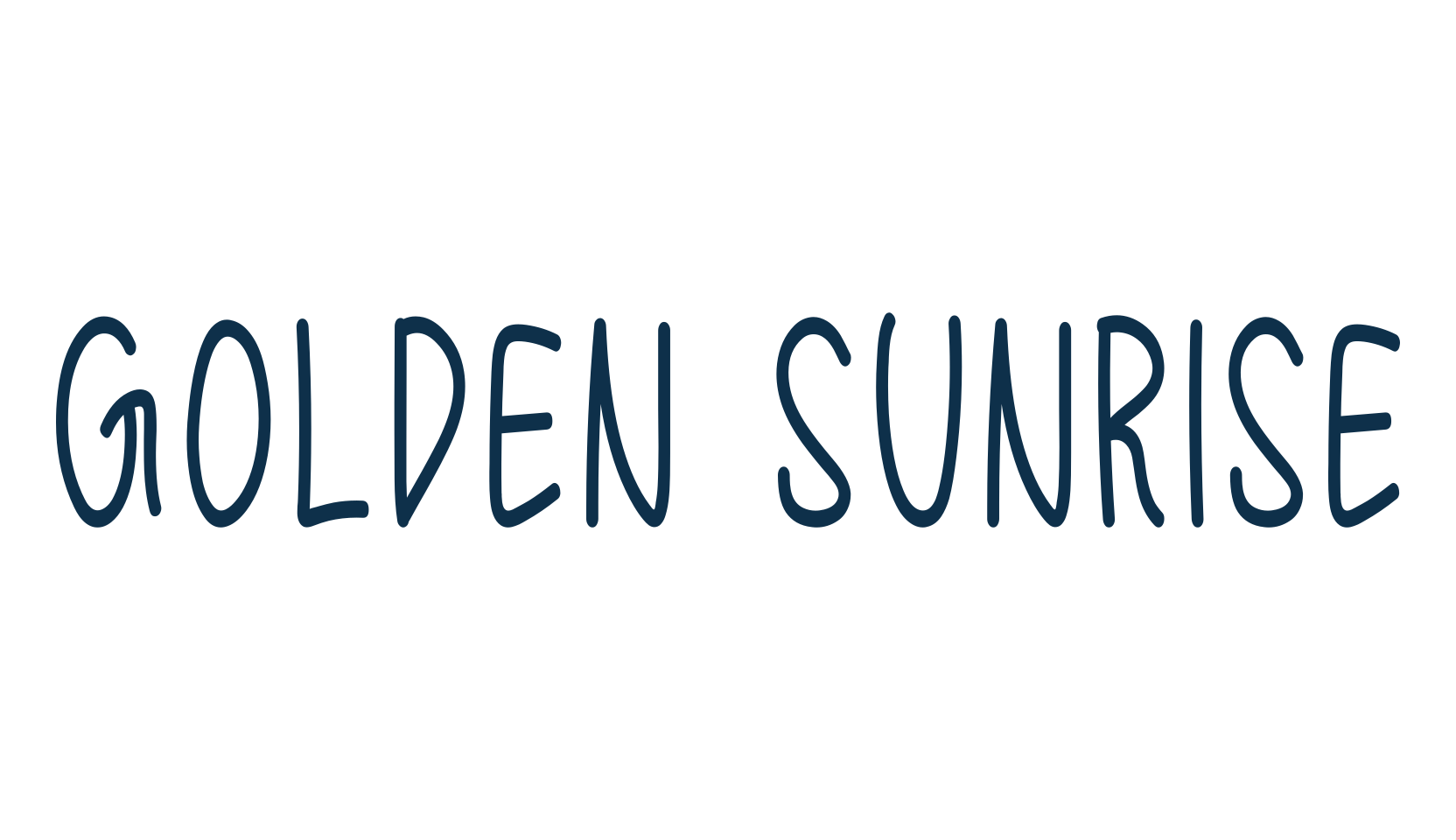 Golden Sunrise, handwriting font preview