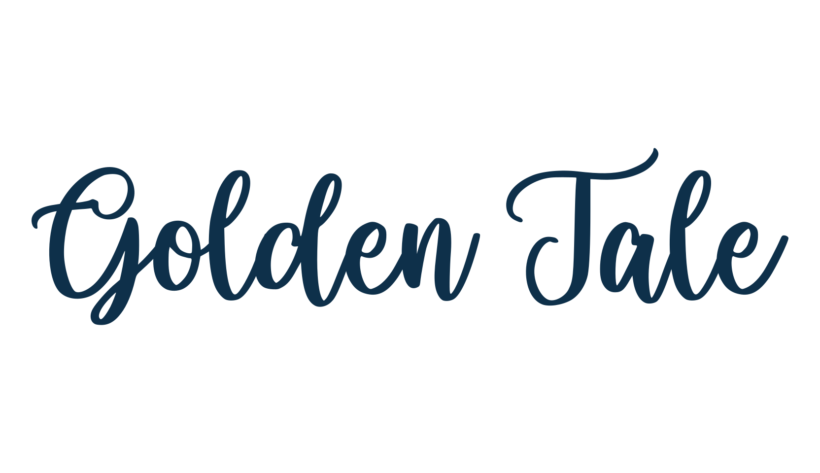 Golden Tale, script calligraphy fancy decorative font preview