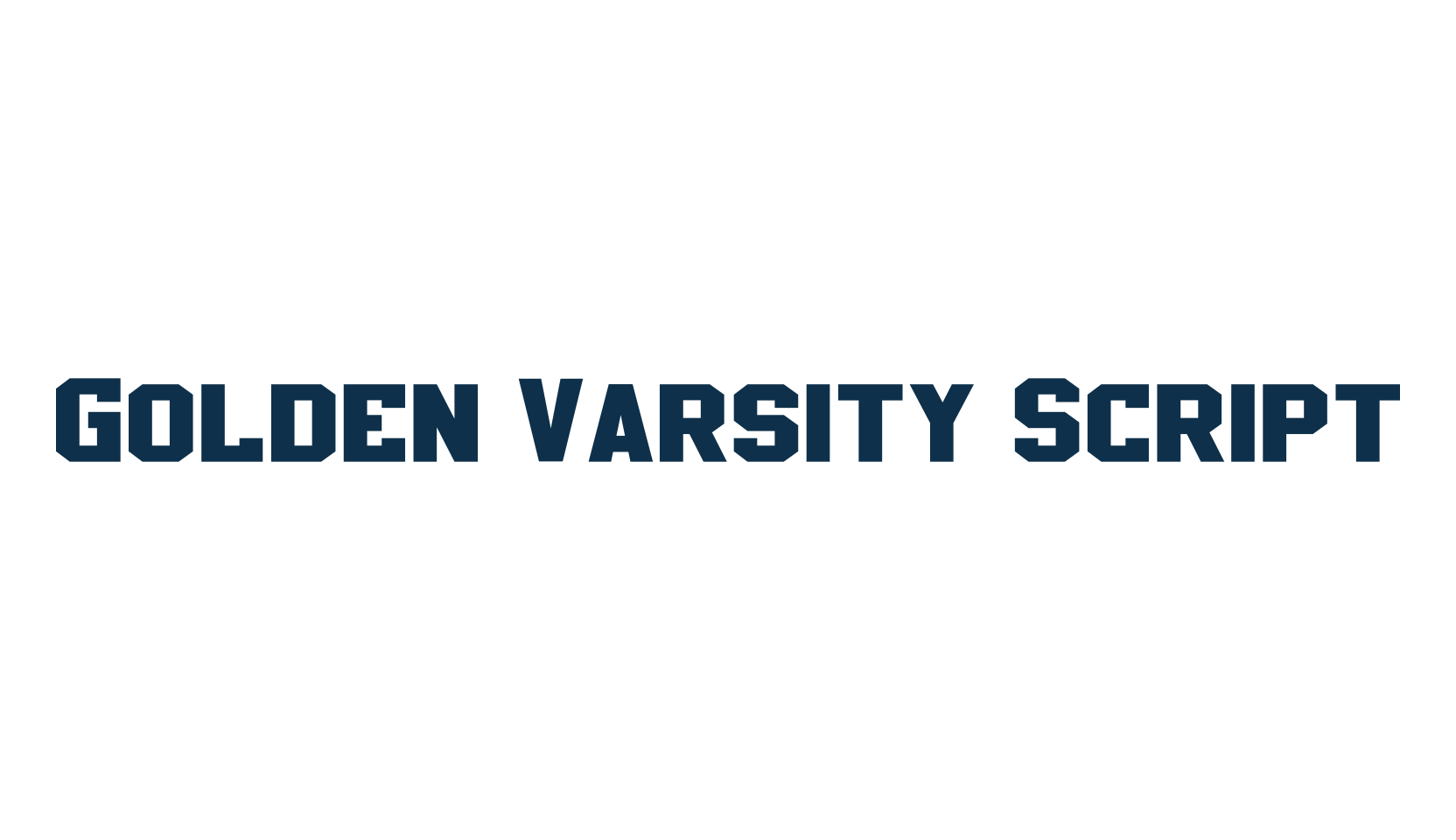 Golden Varsity Script, fancy various decorative script calligraphy font preview