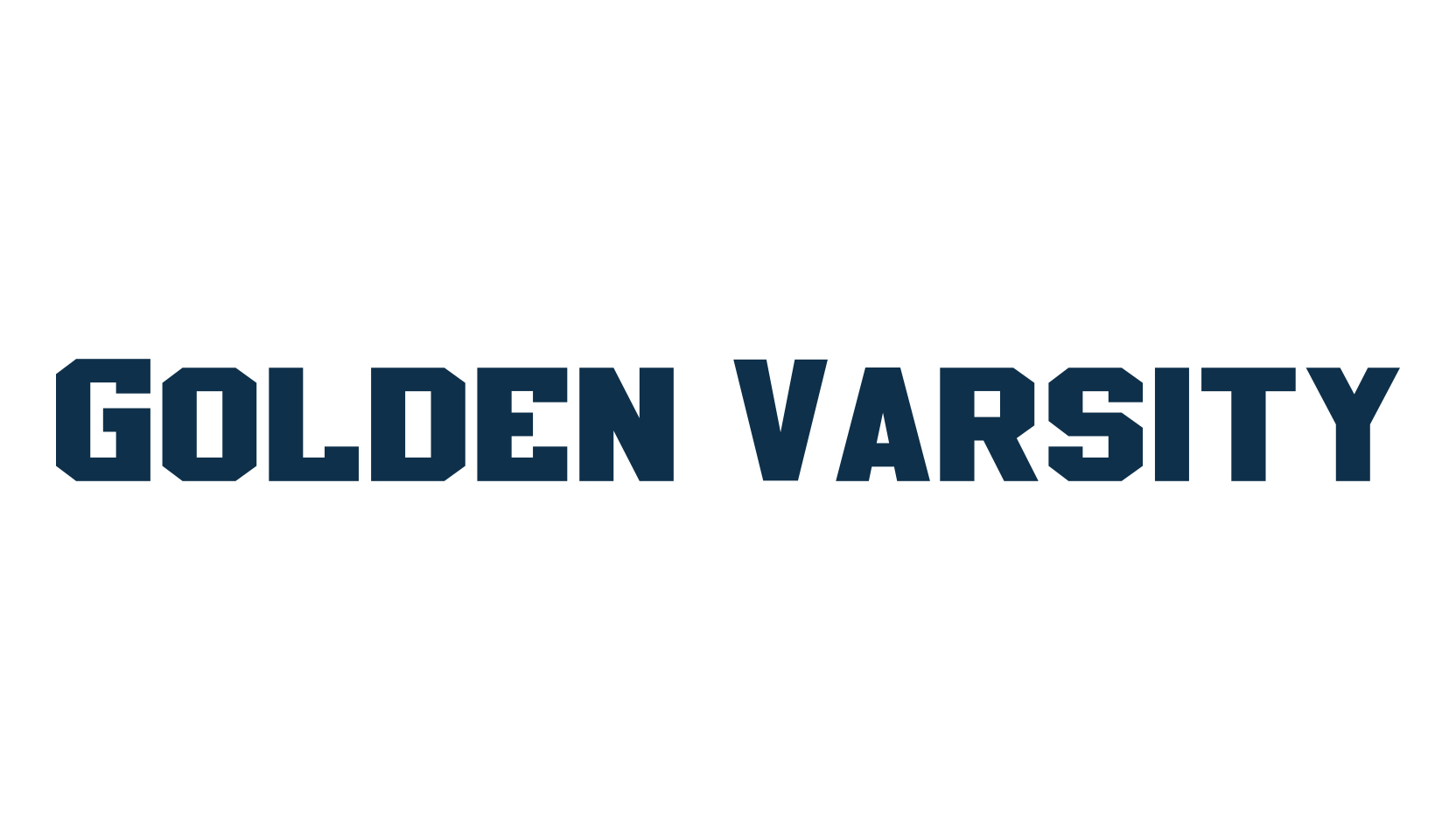 Golden Varsity, old school font preview
