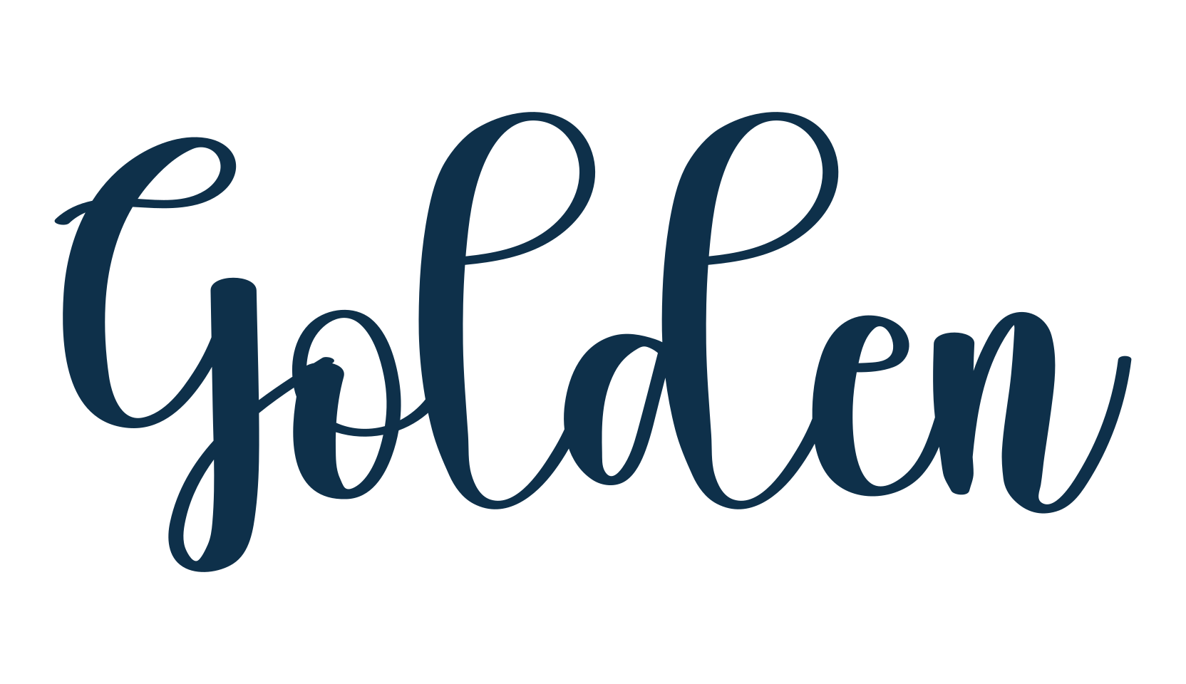 Golden (golden), script calligraphy fancy decorative font preview