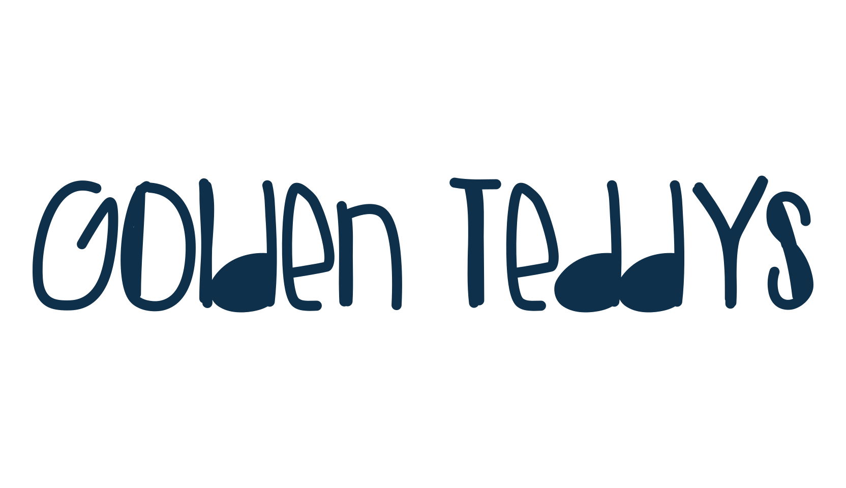 Golden Teddys, fancy decorative font preview