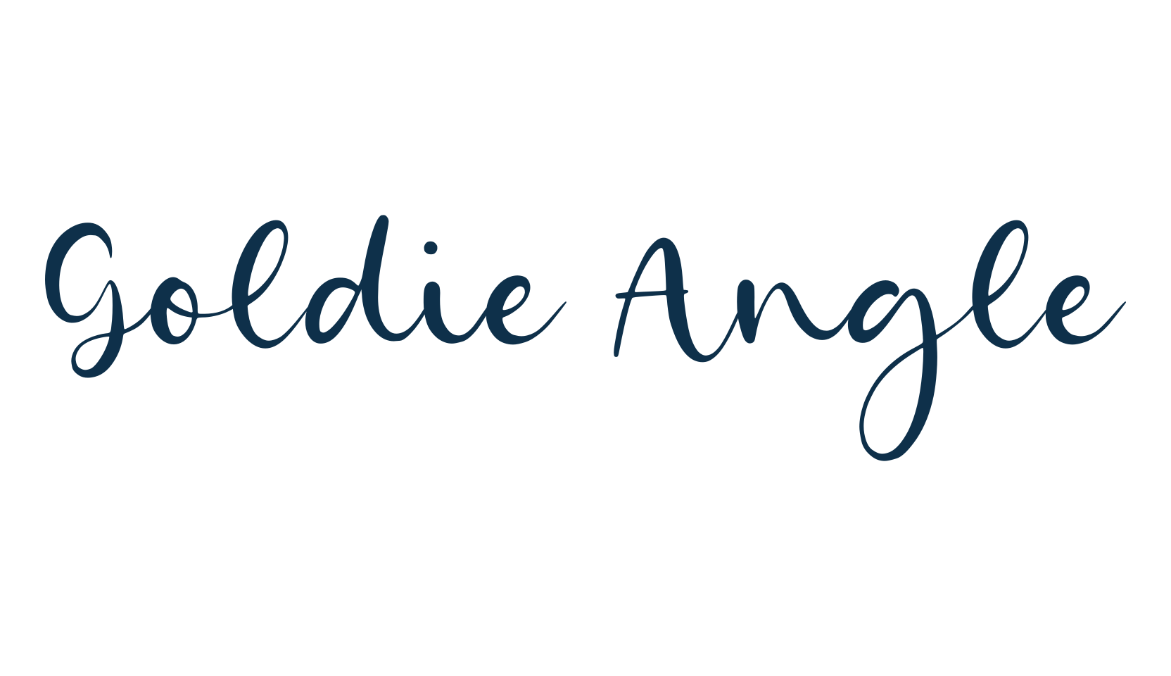 Goldie Angle, handwriting font preview