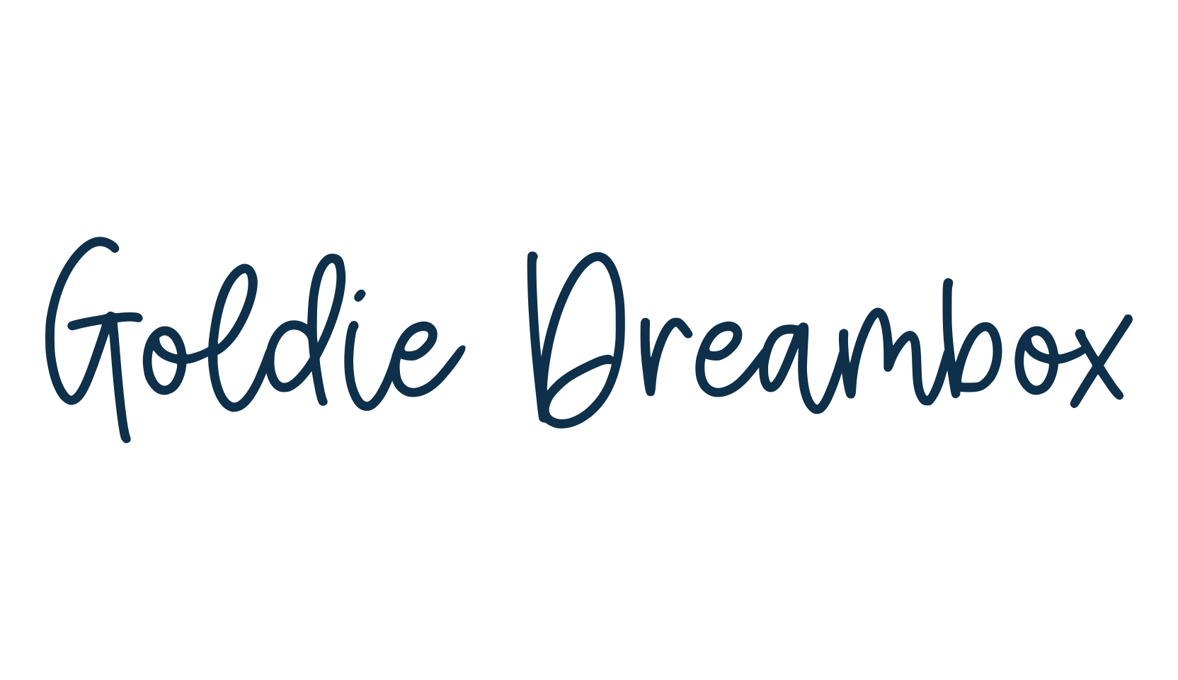 Goldie Dreambox, script handwritten fancy decorative calligraphy font preview