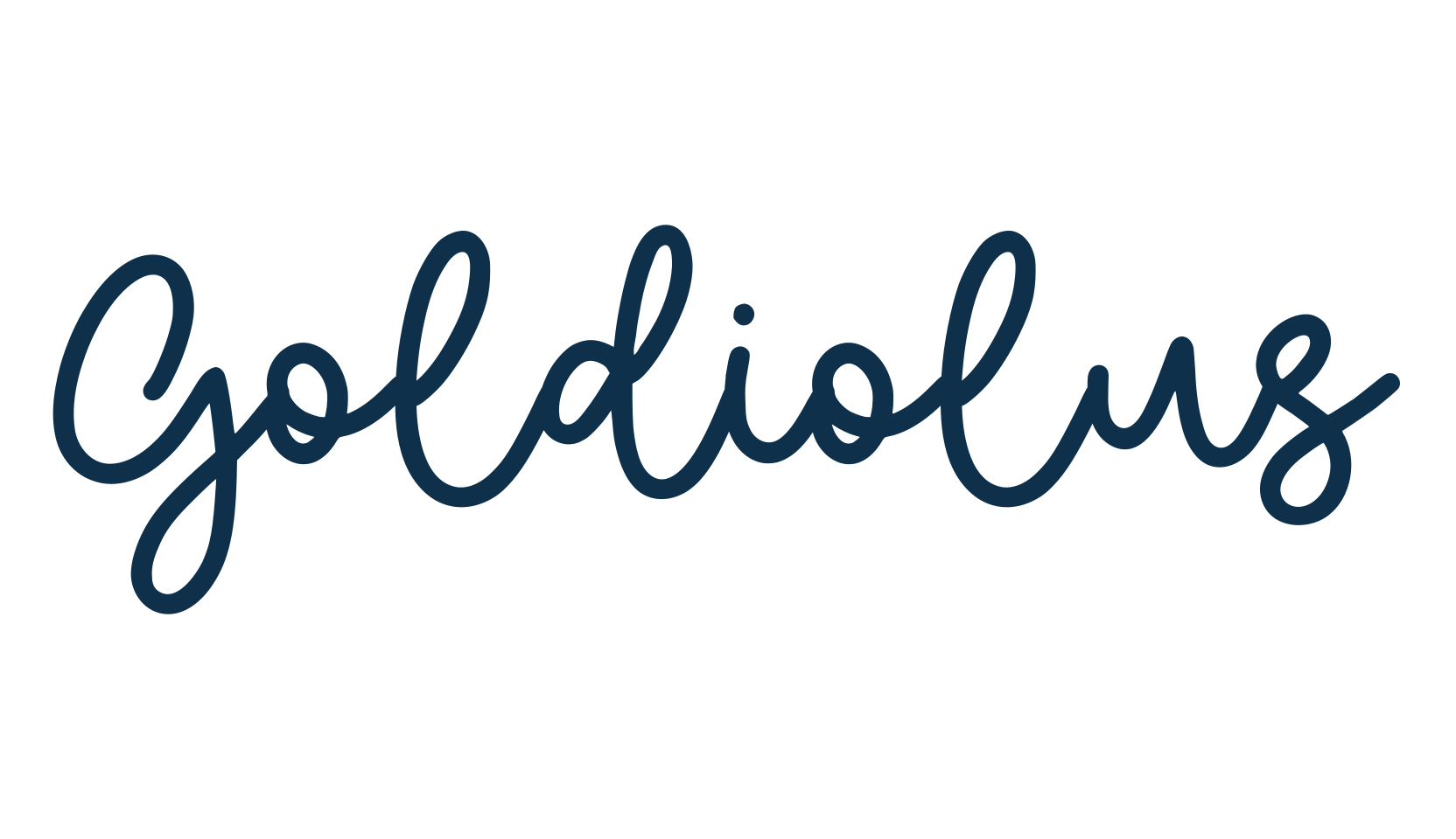 Goldiolus, handwriting font preview