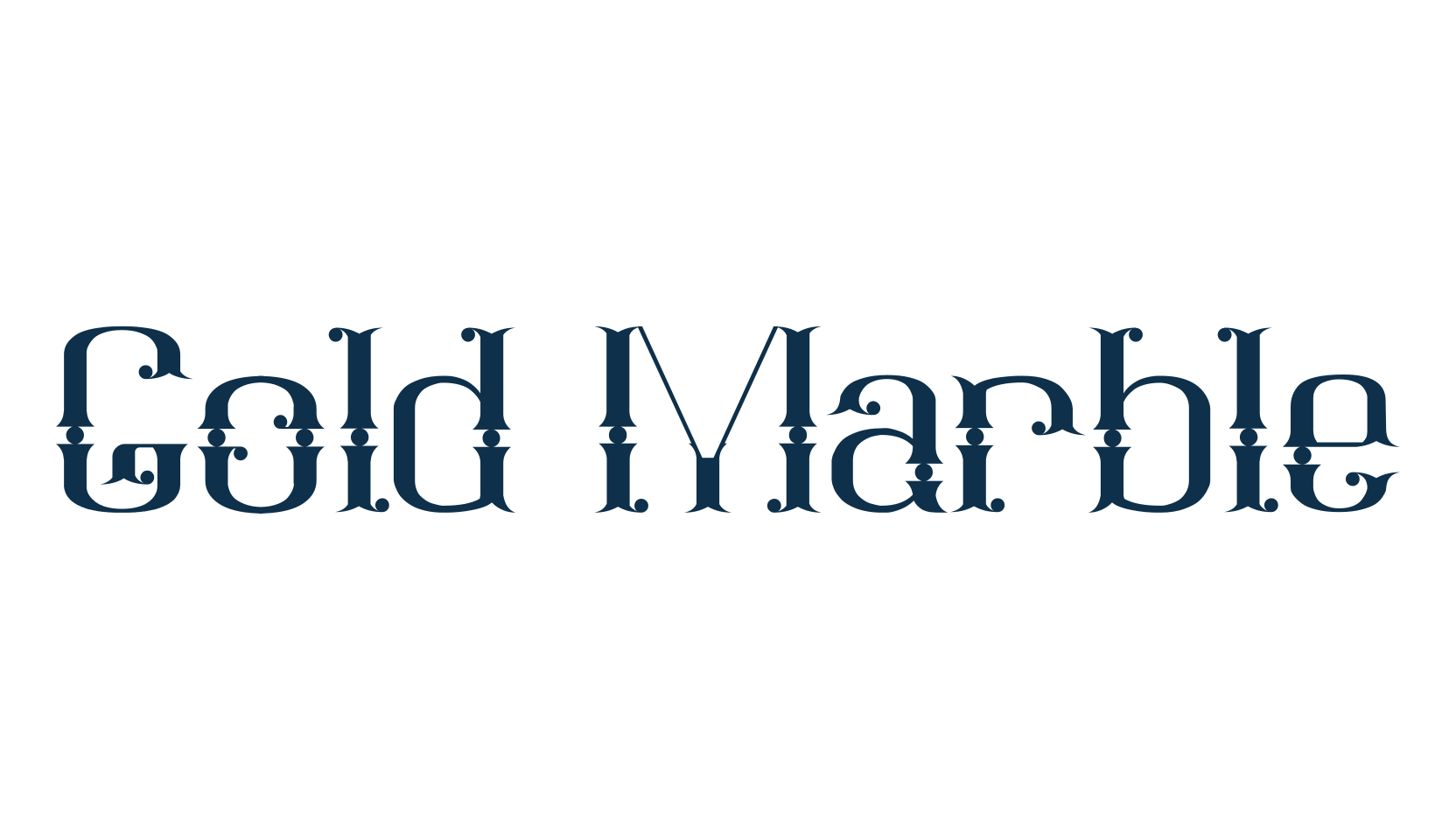 Gold Marble, retro font preview