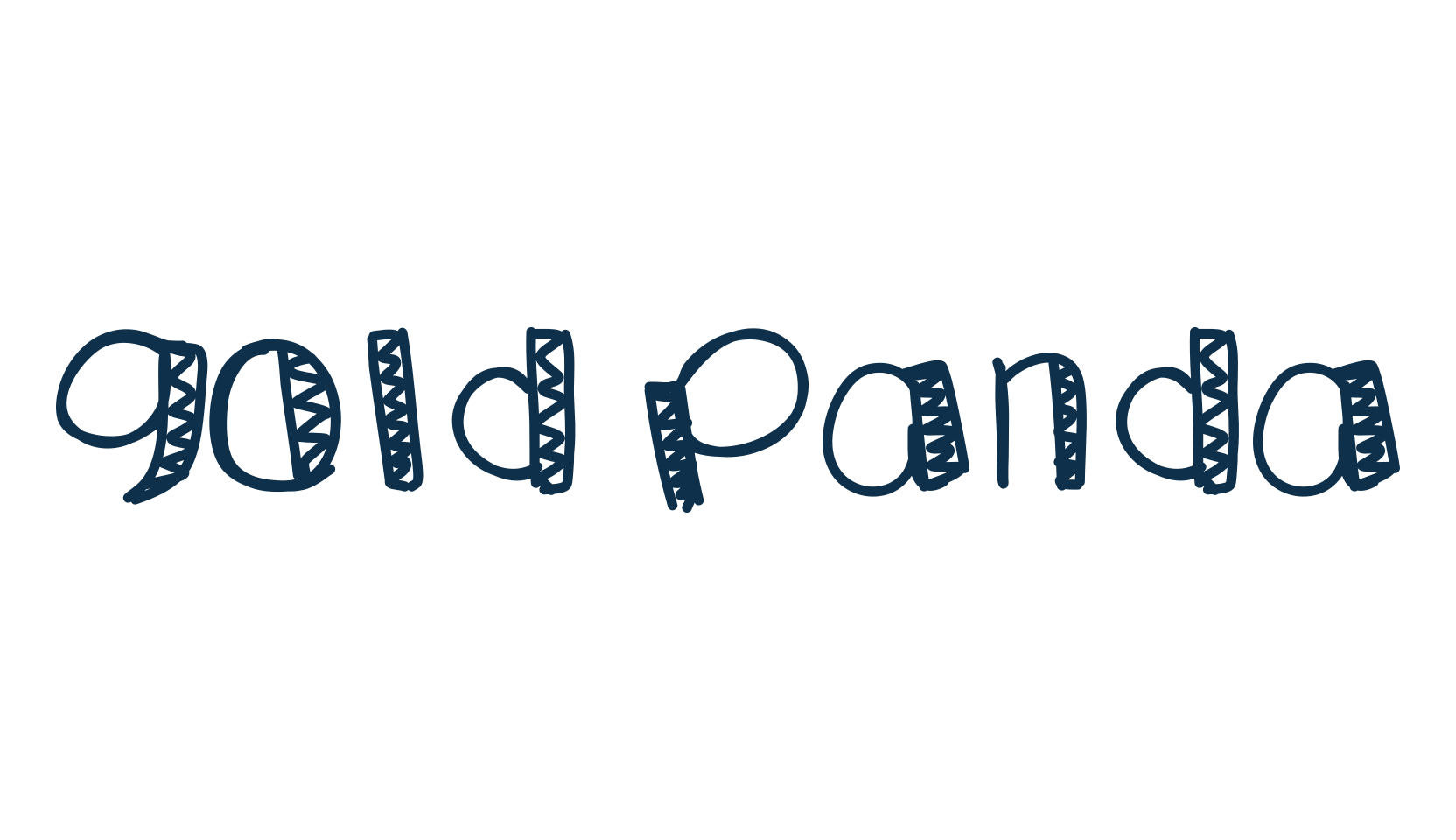 Gold Panda, cartoon font preview