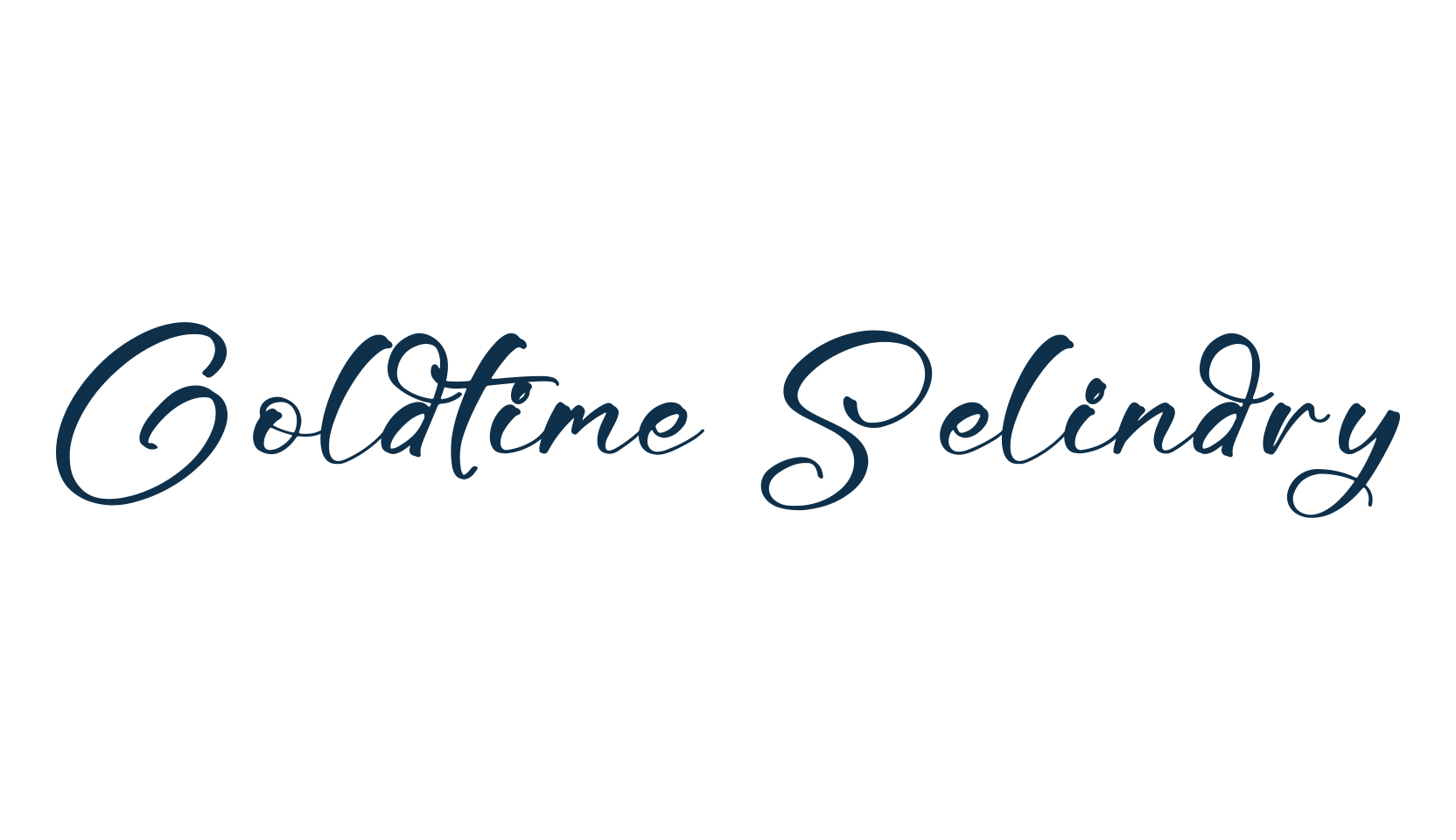 Goldtime Selindry, handwriting font preview